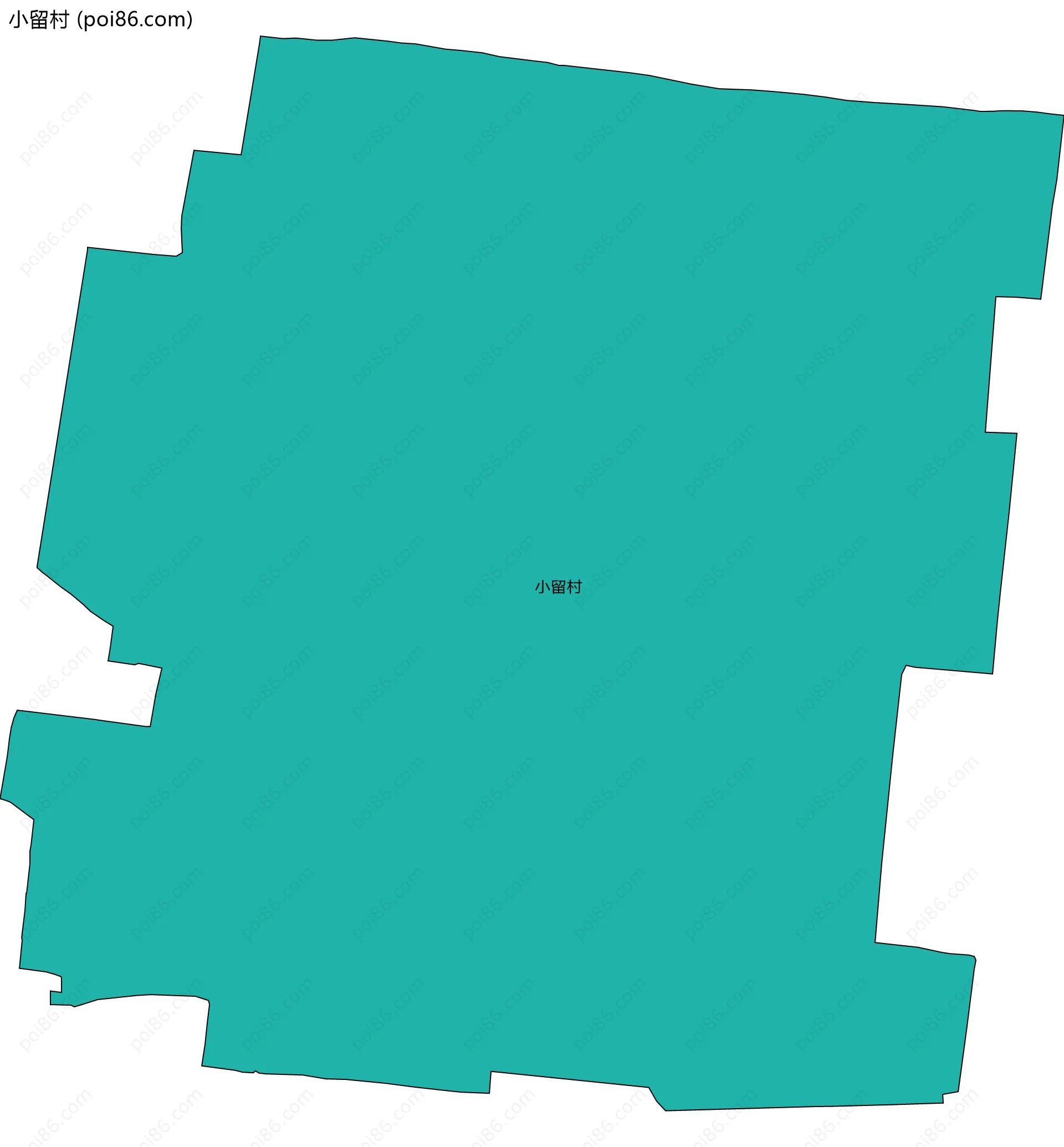 小留村边界地图