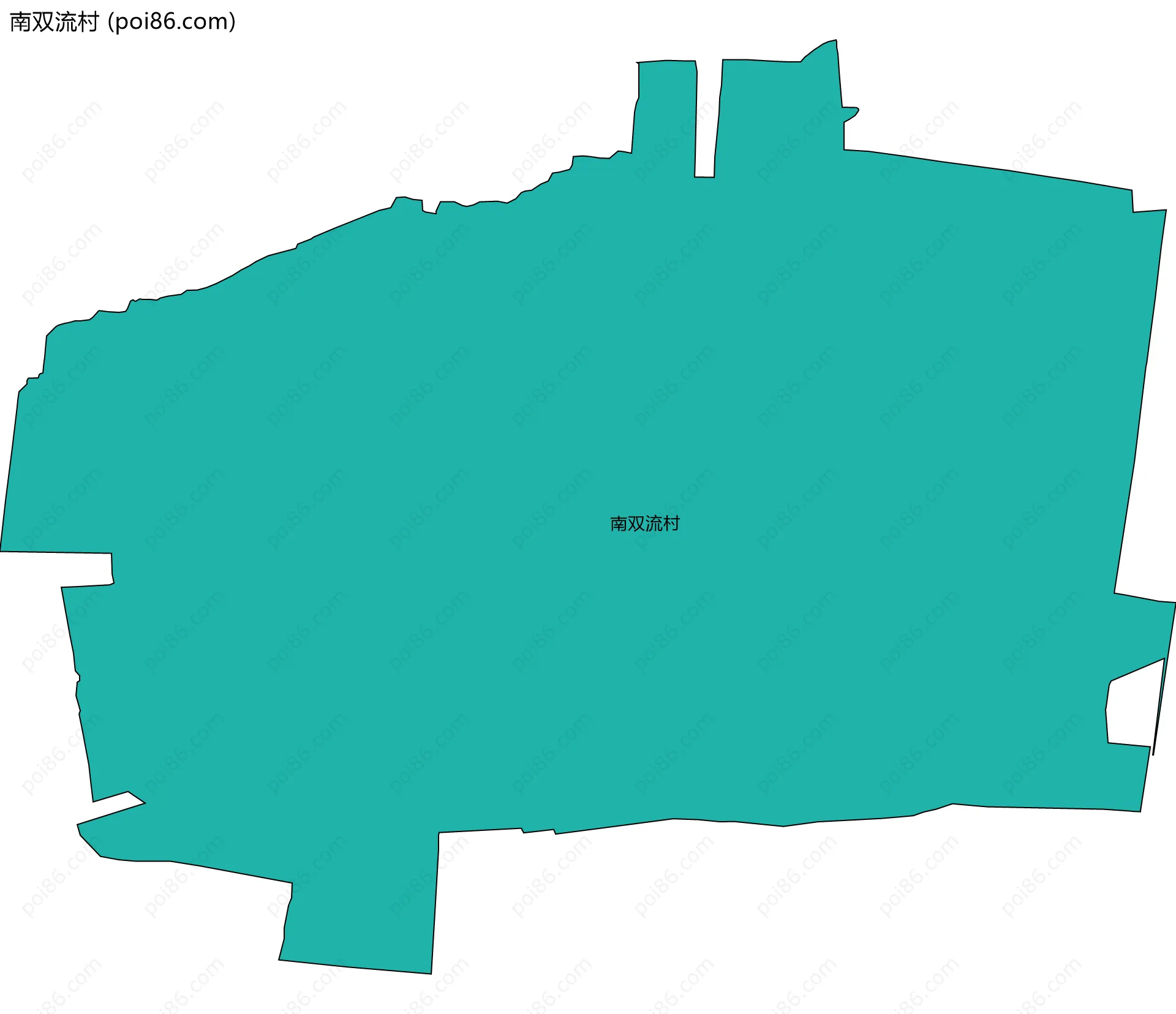 南双流村边界地图