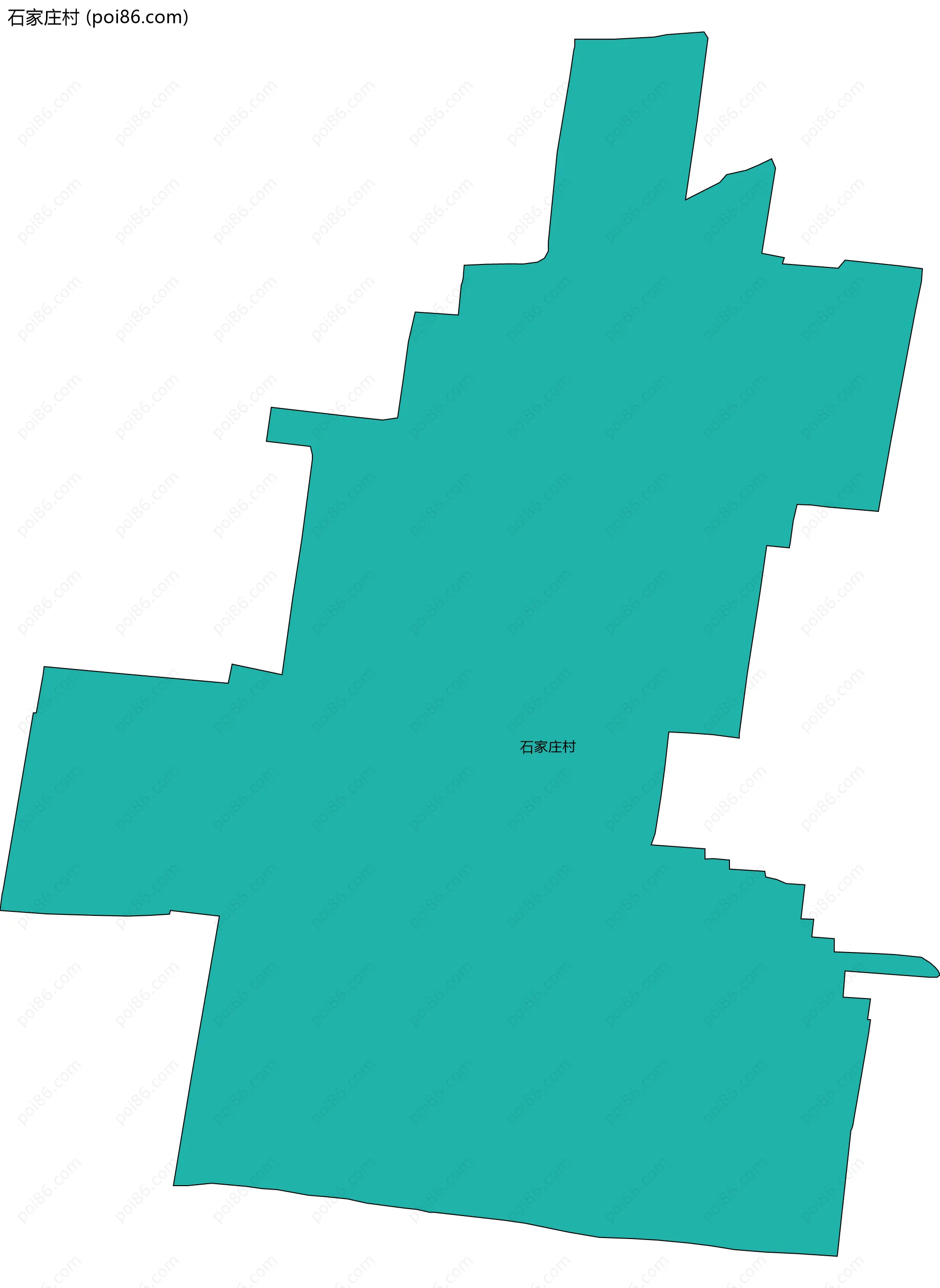石家庄村边界地图