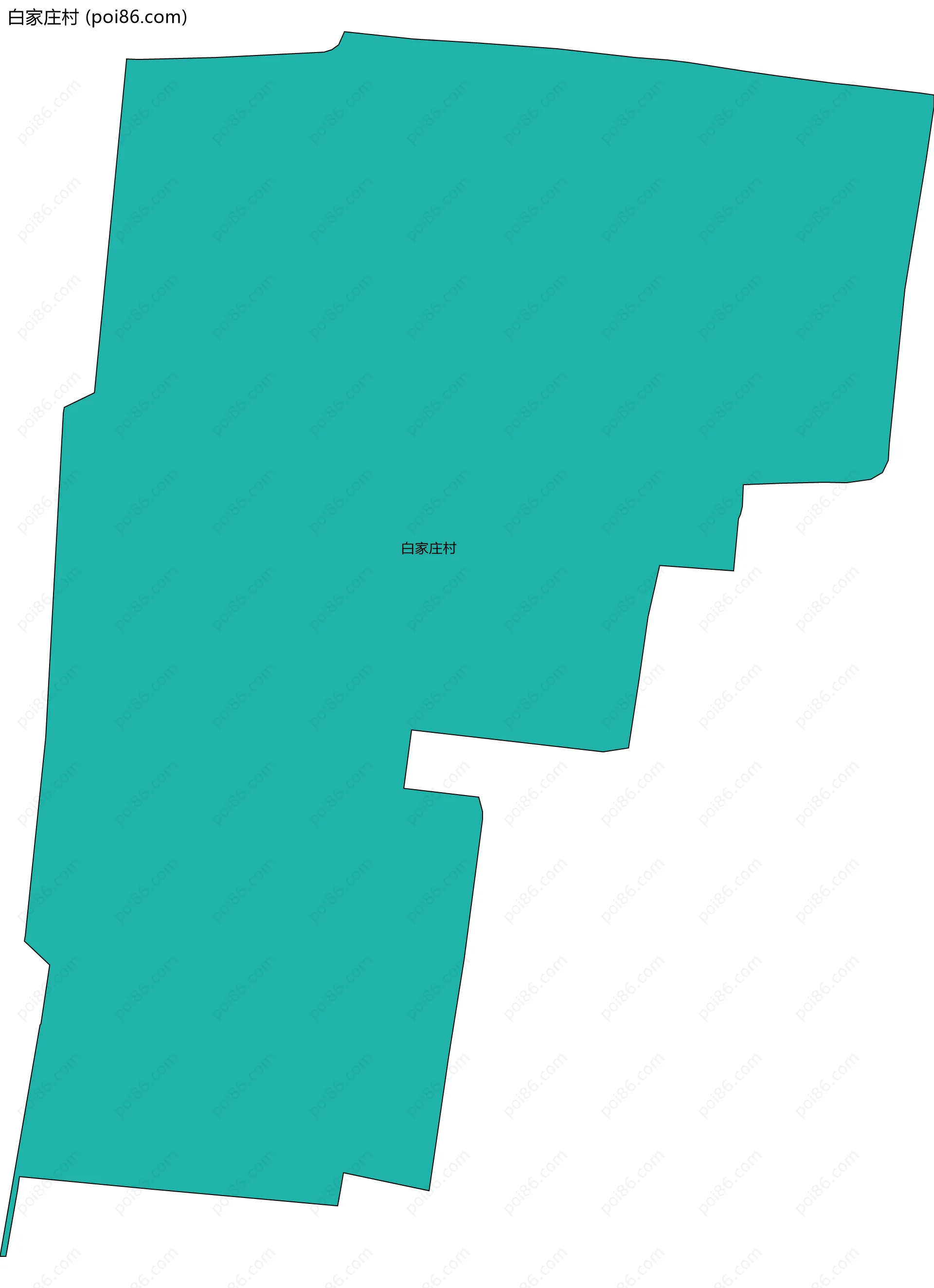 白家庄村边界地图