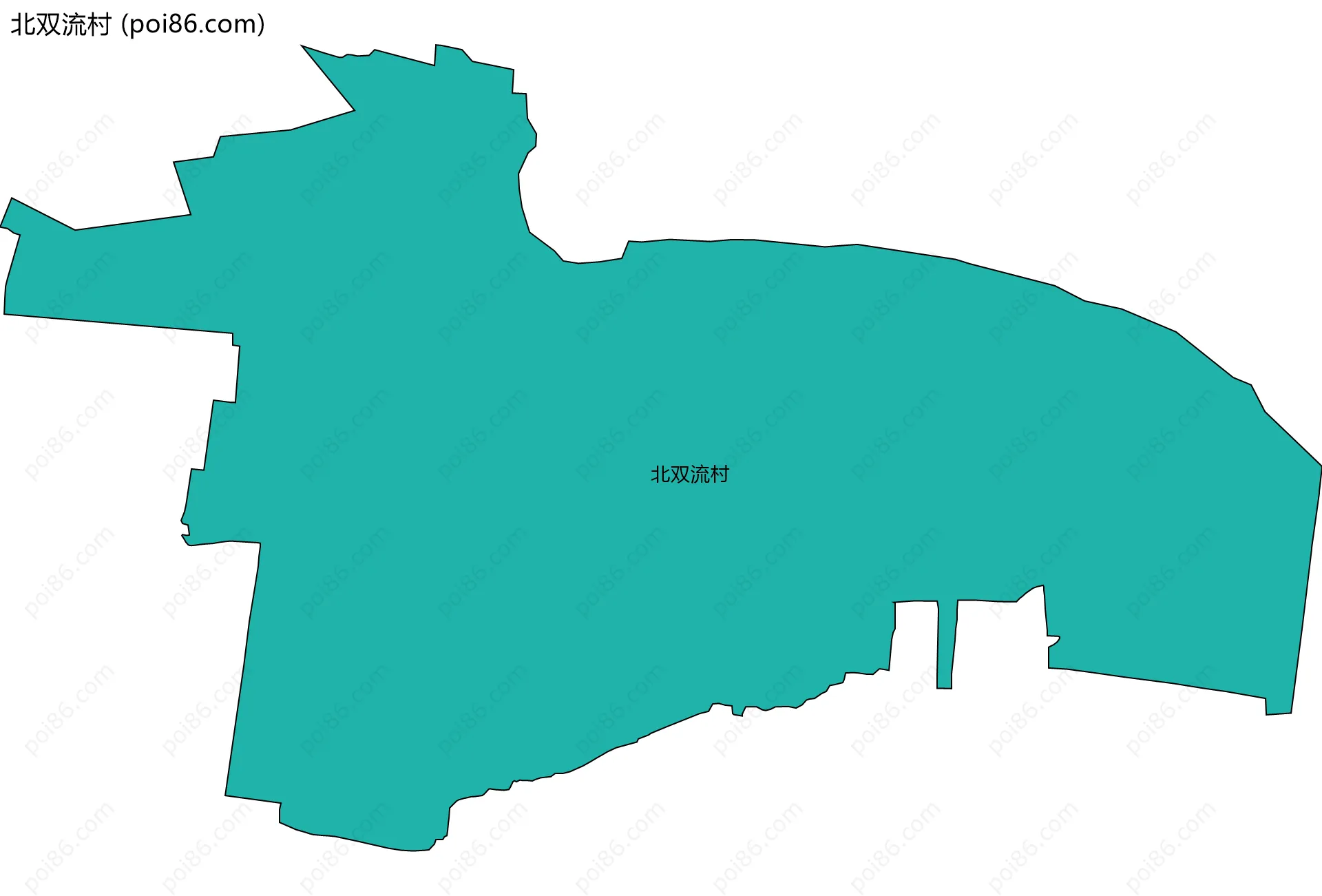 北双流村边界地图