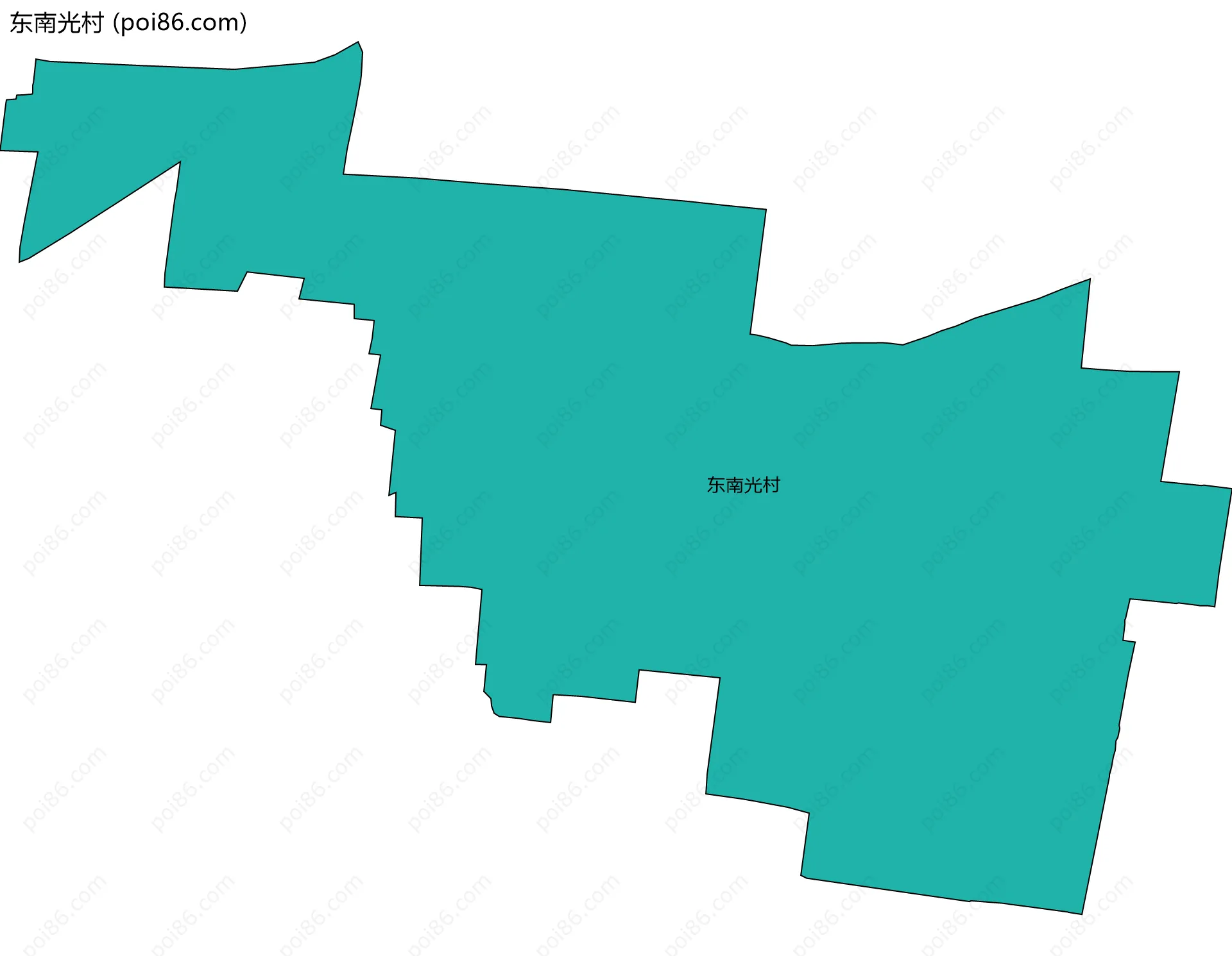 东南光村边界地图