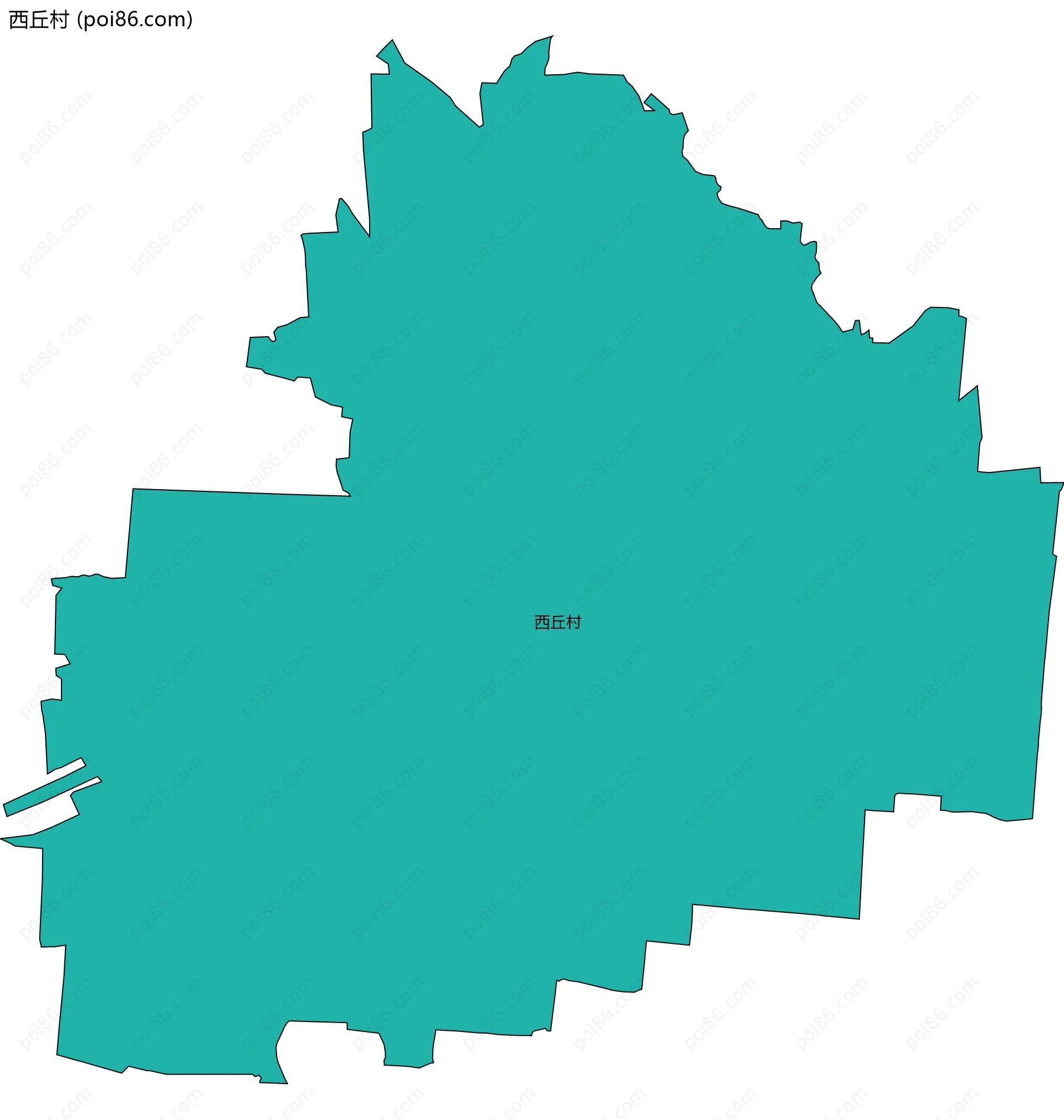 西丘村边界地图