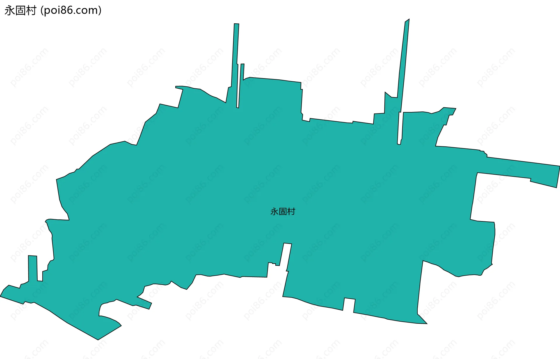 永固村边界地图