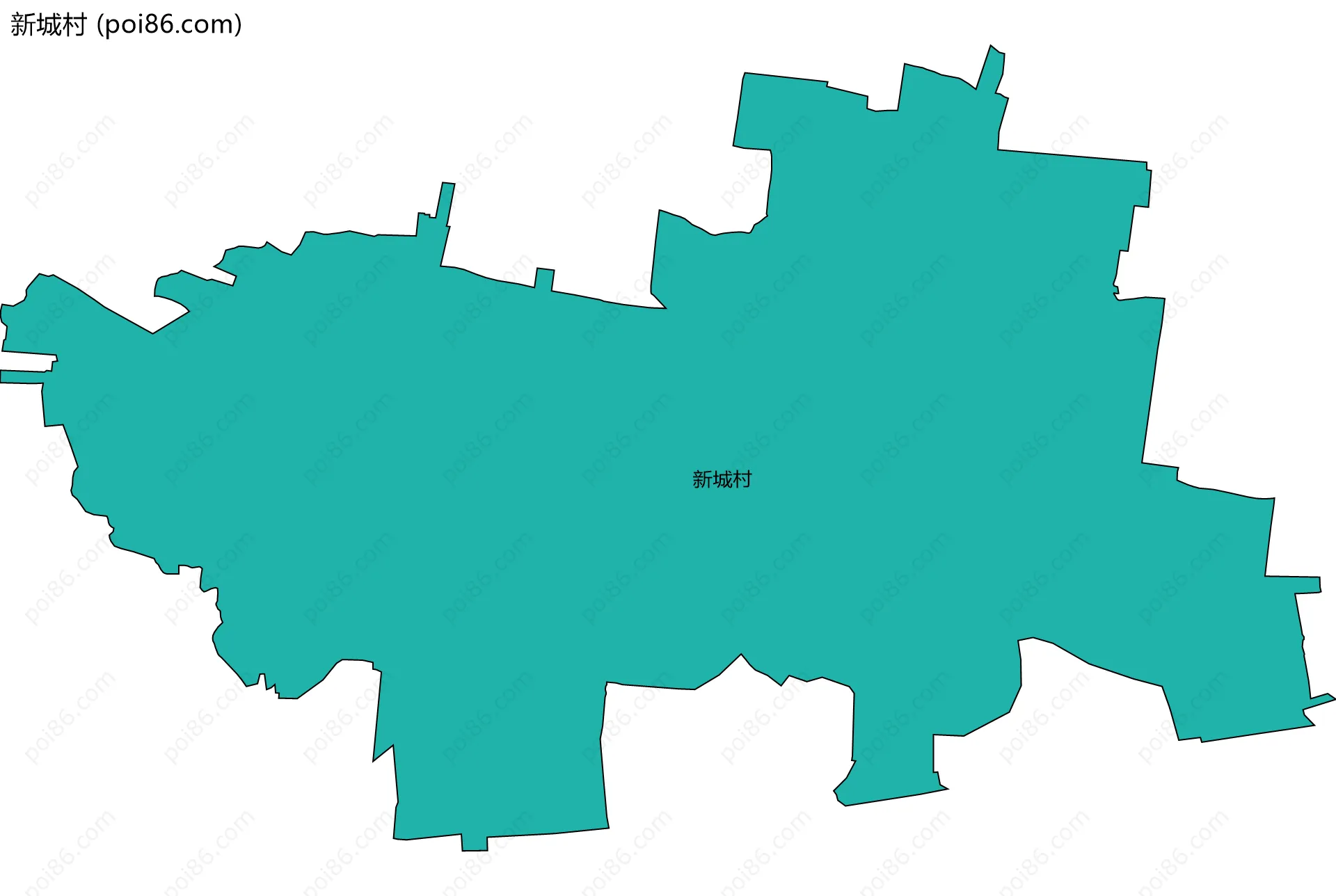 新城村边界地图