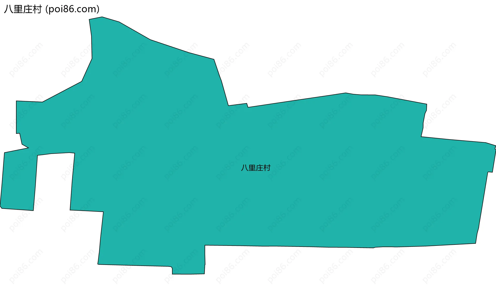 八里庄村边界地图