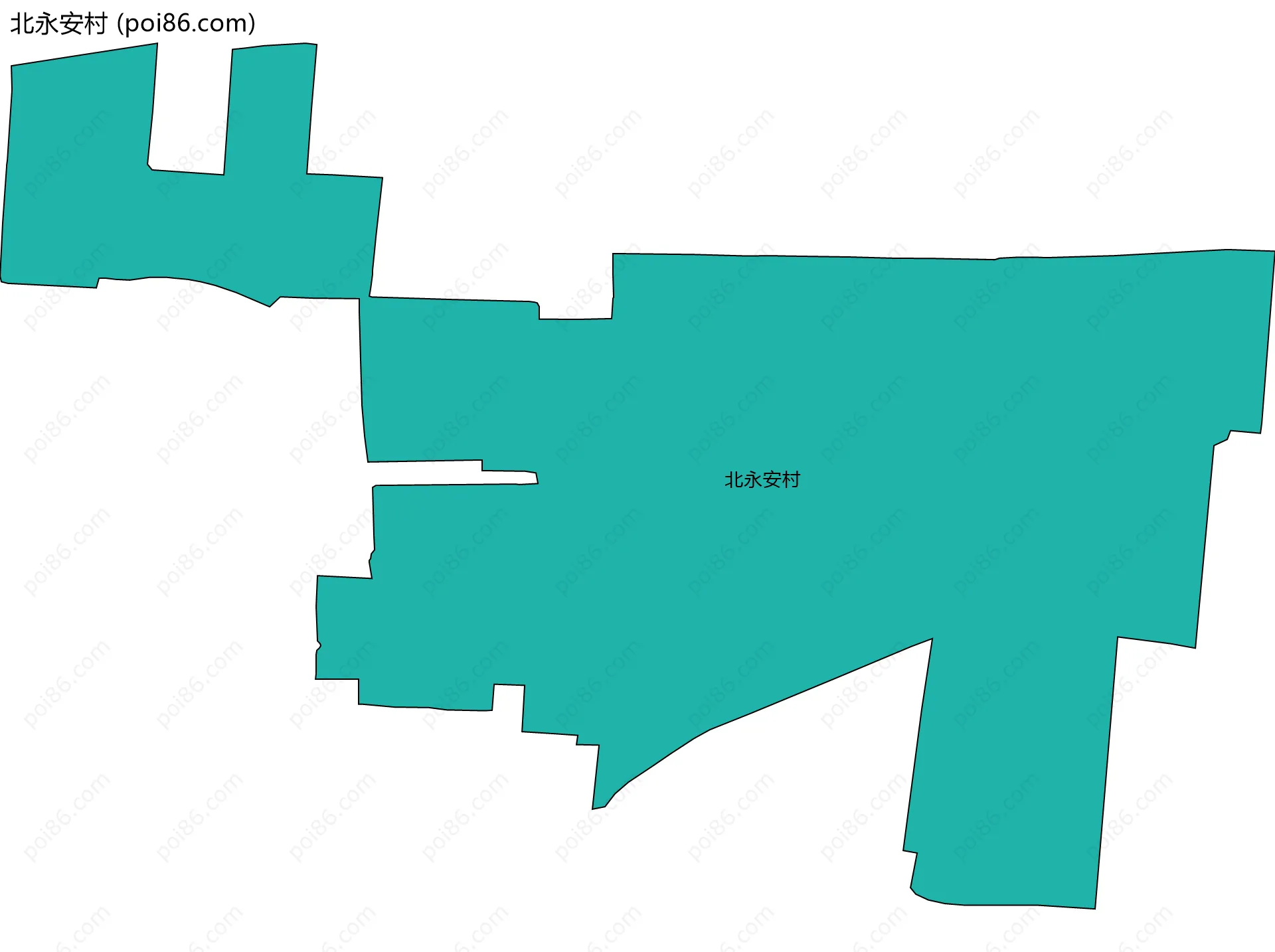 北永安村边界地图