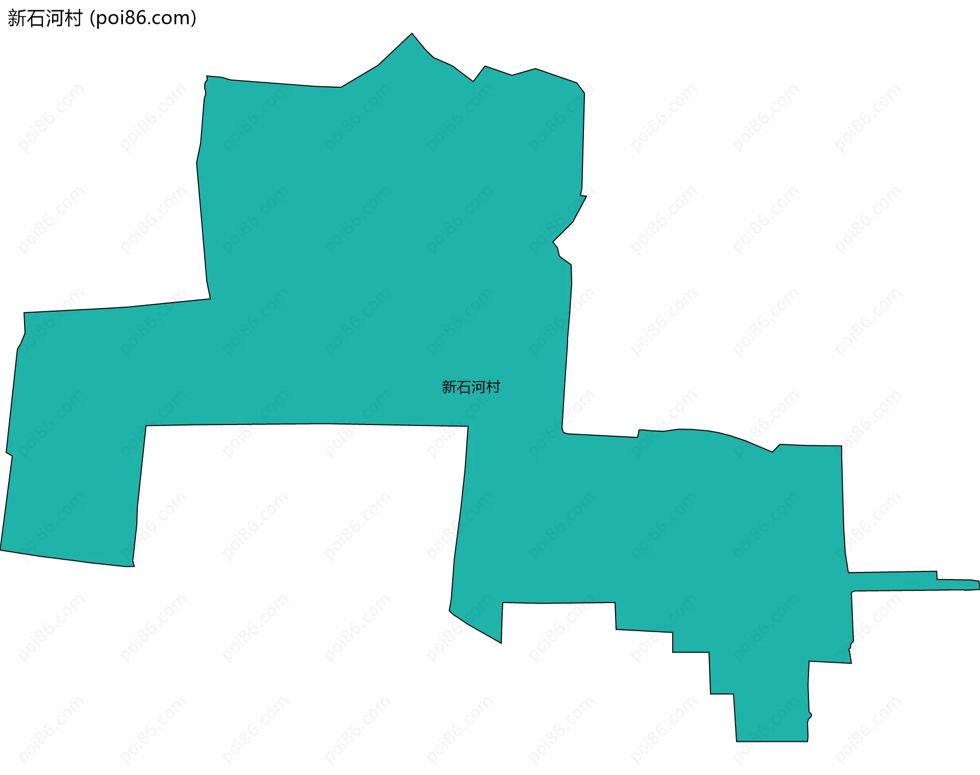 新石河村边界地图