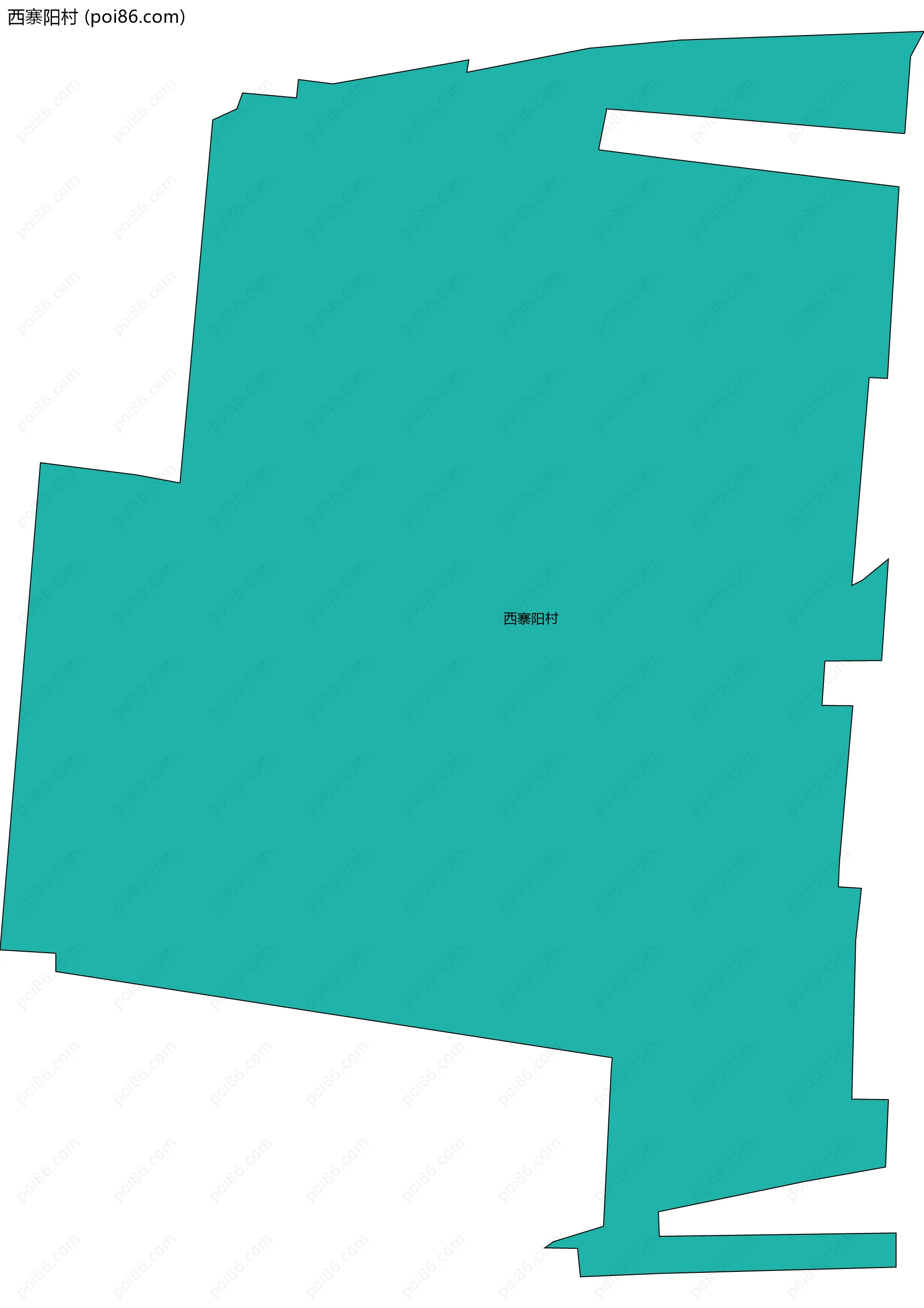 西寨阳村边界地图