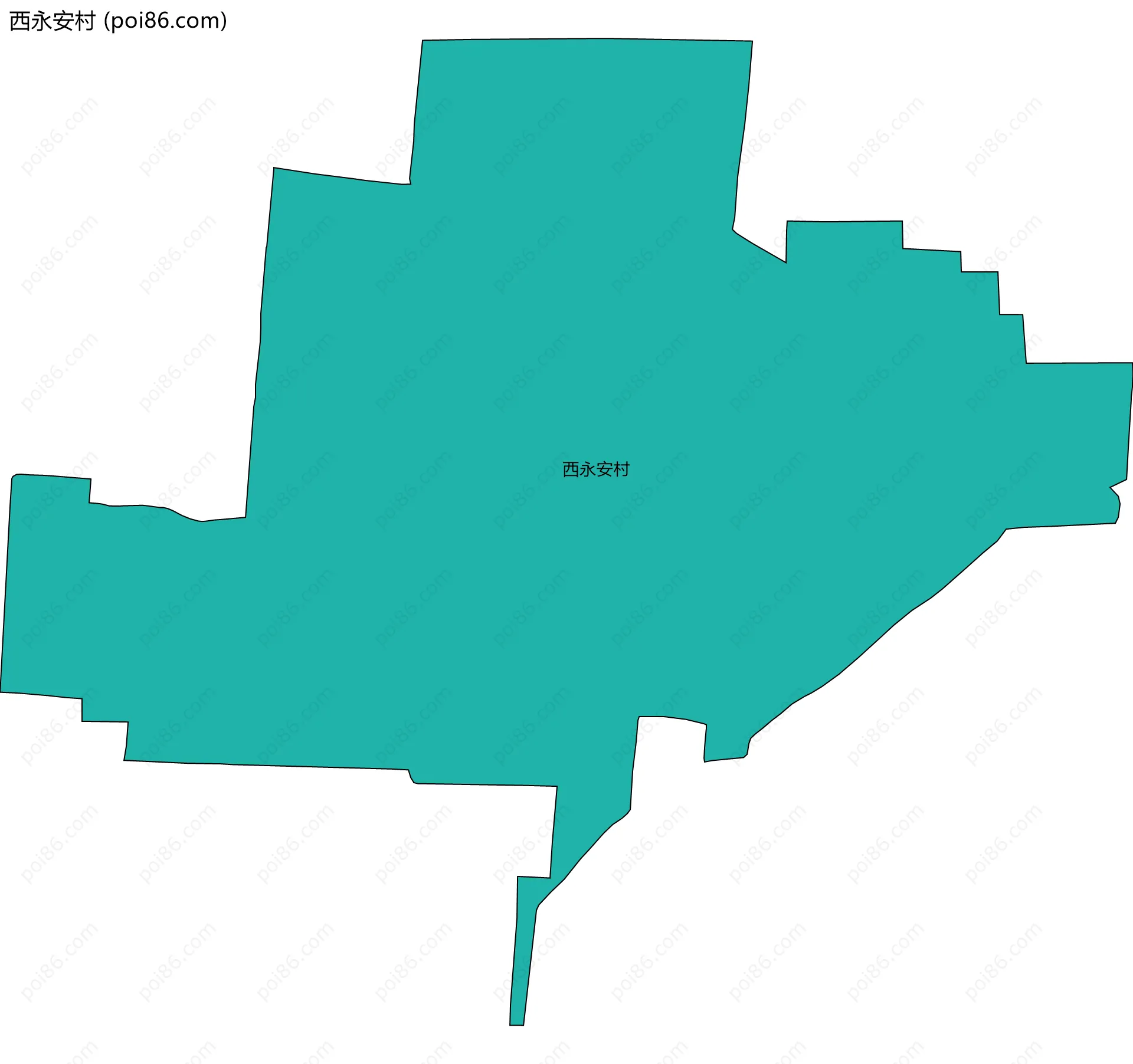 西永安村边界地图