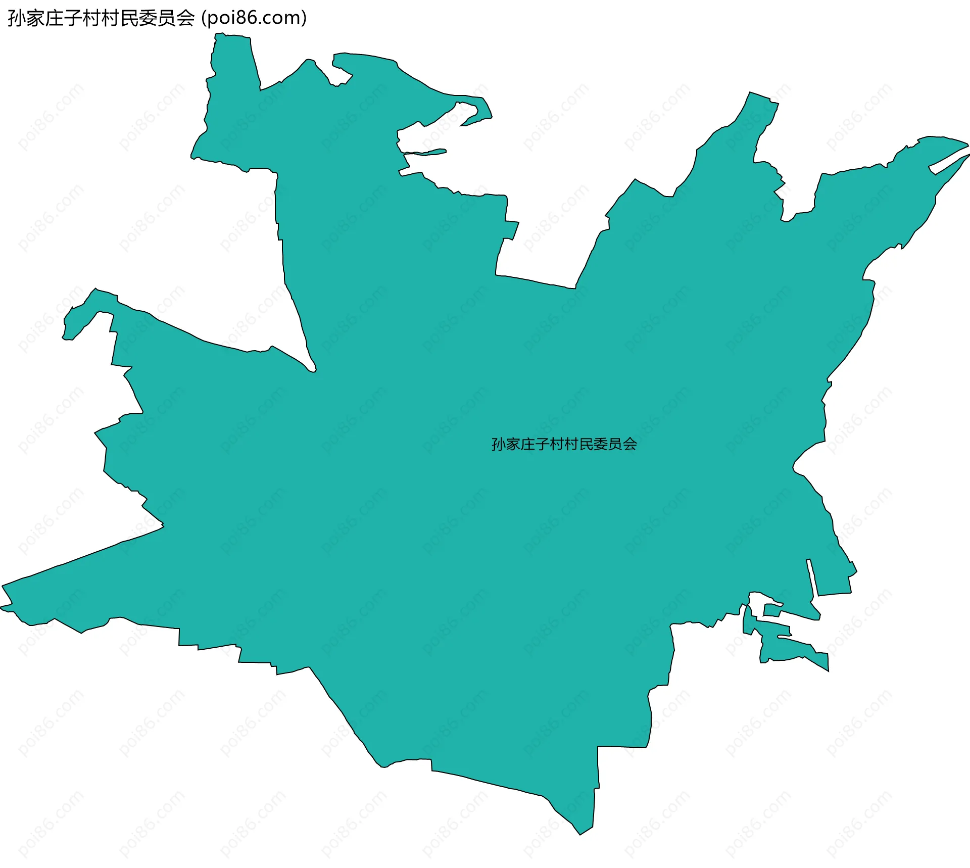 孙家庄子村村民委员会边界地图