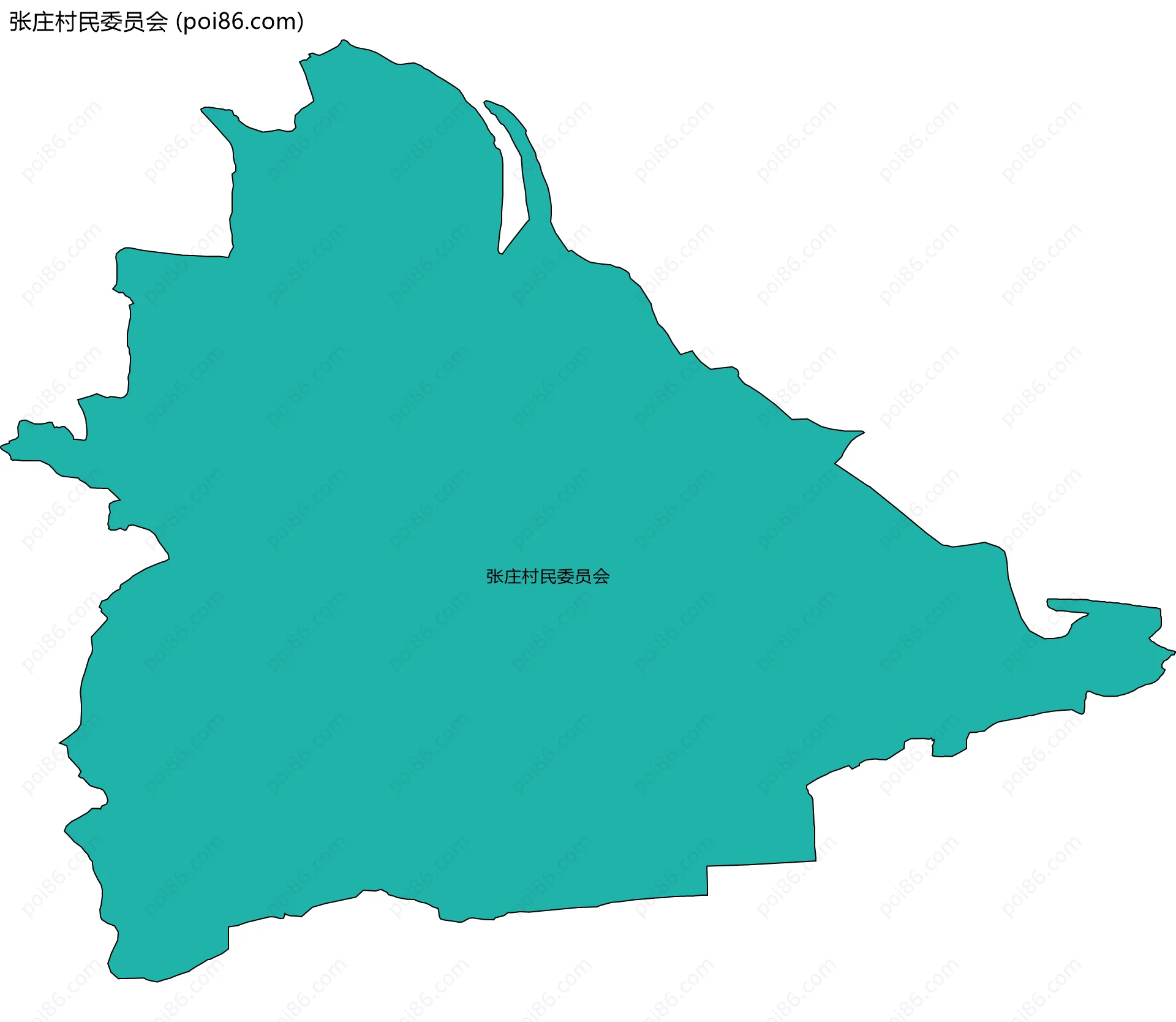 张庄村民委员会边界地图