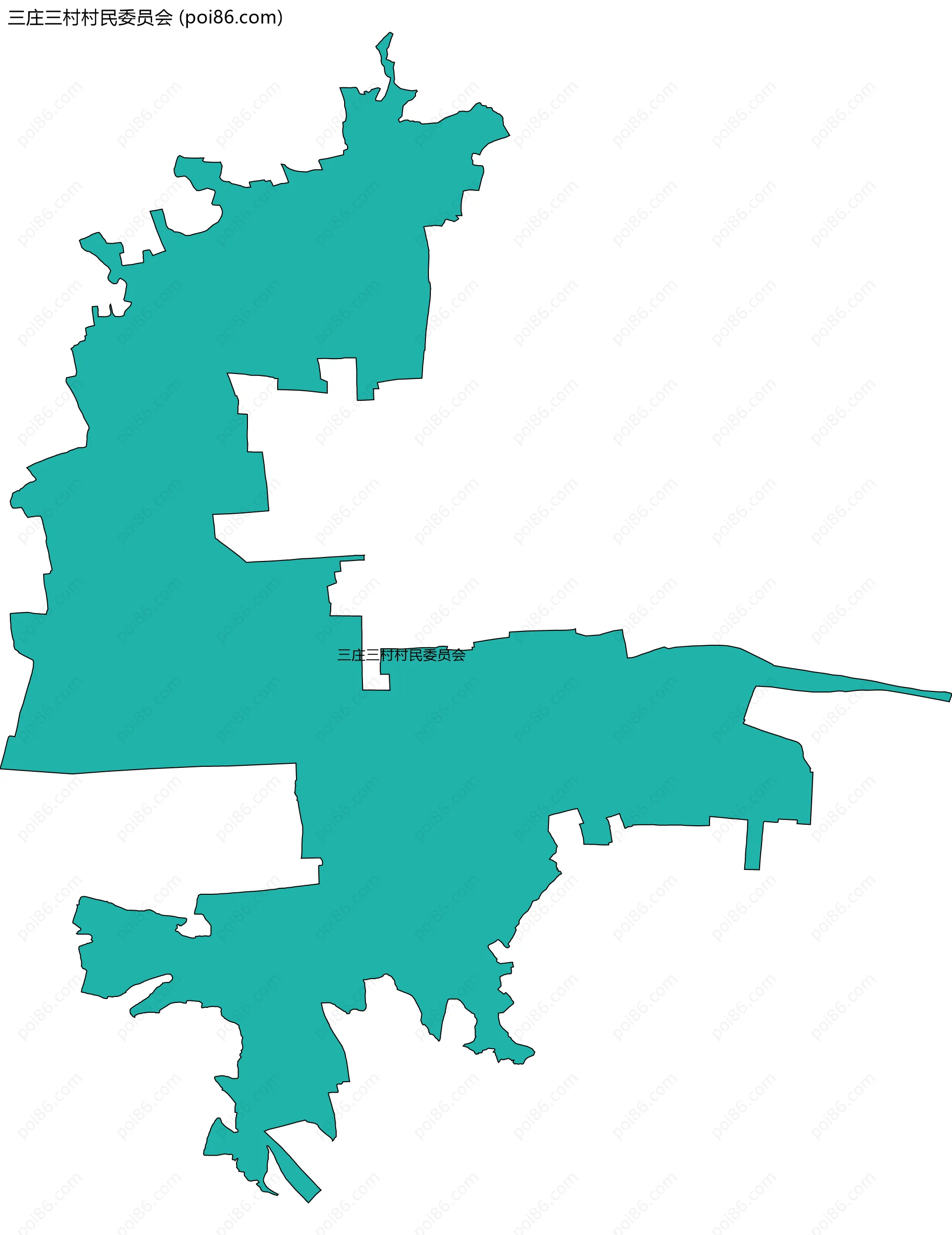 三庄三村村民委员会边界地图