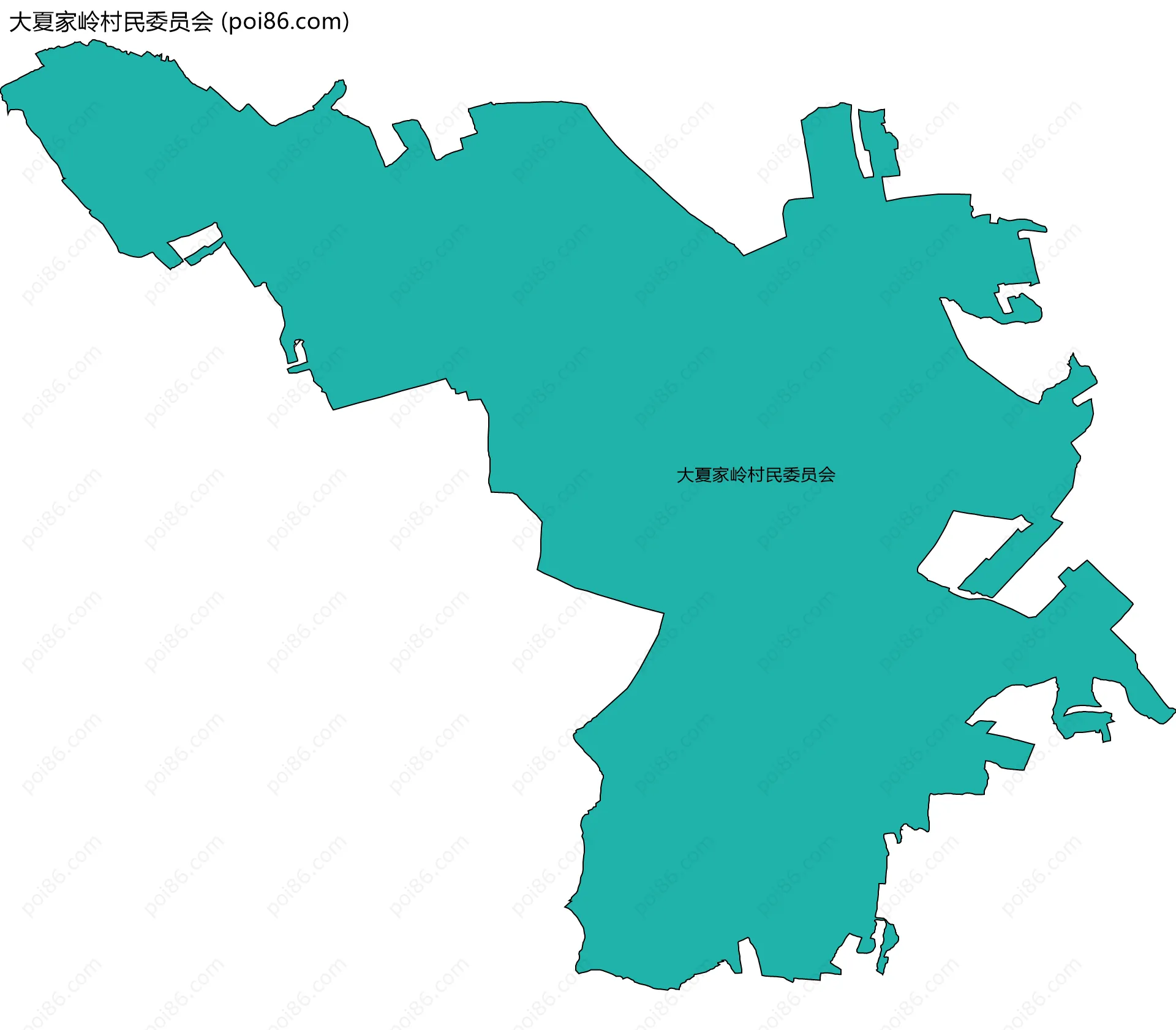 大夏家岭村民委员会边界地图