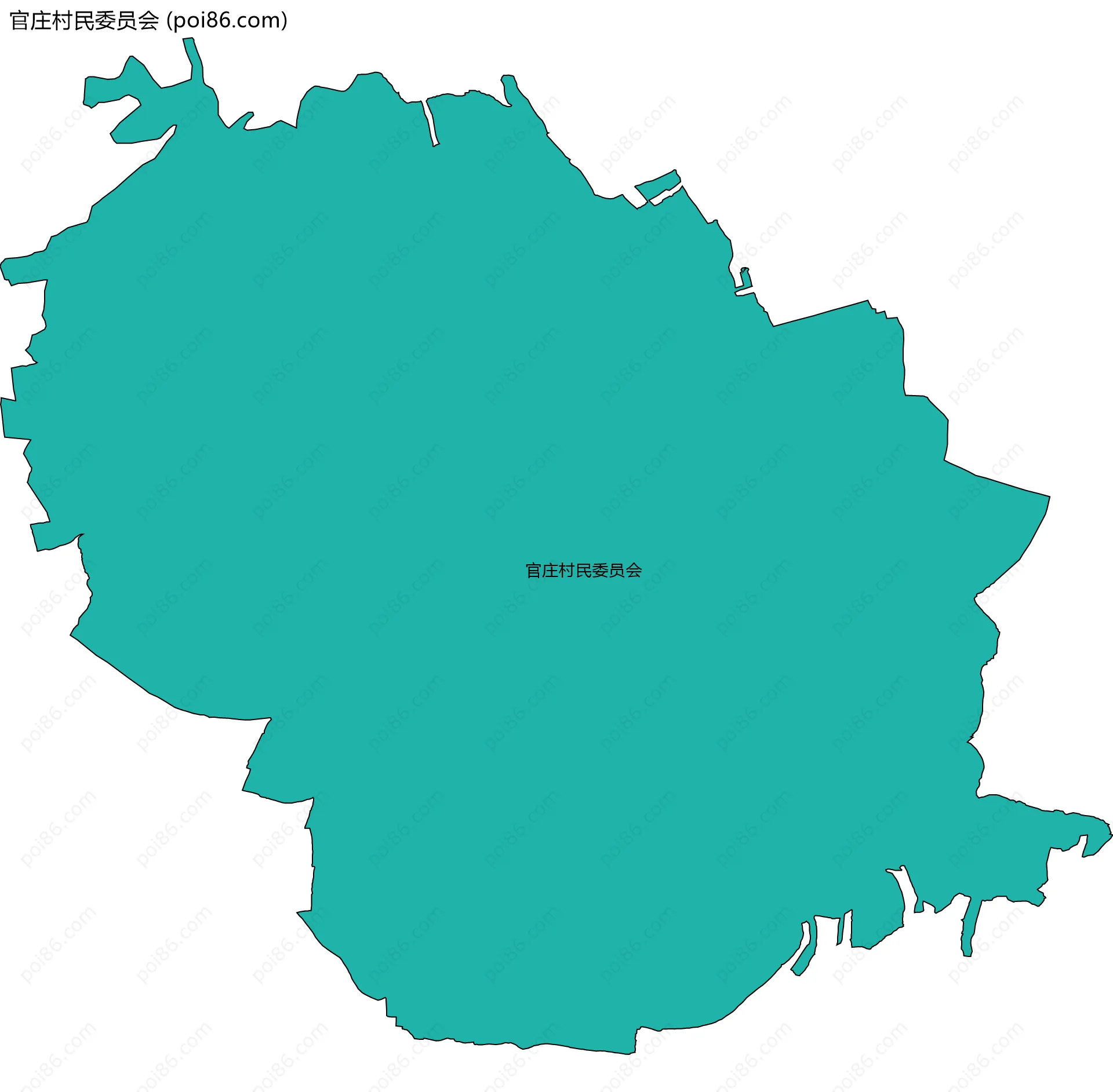 官庄村民委员会边界地图