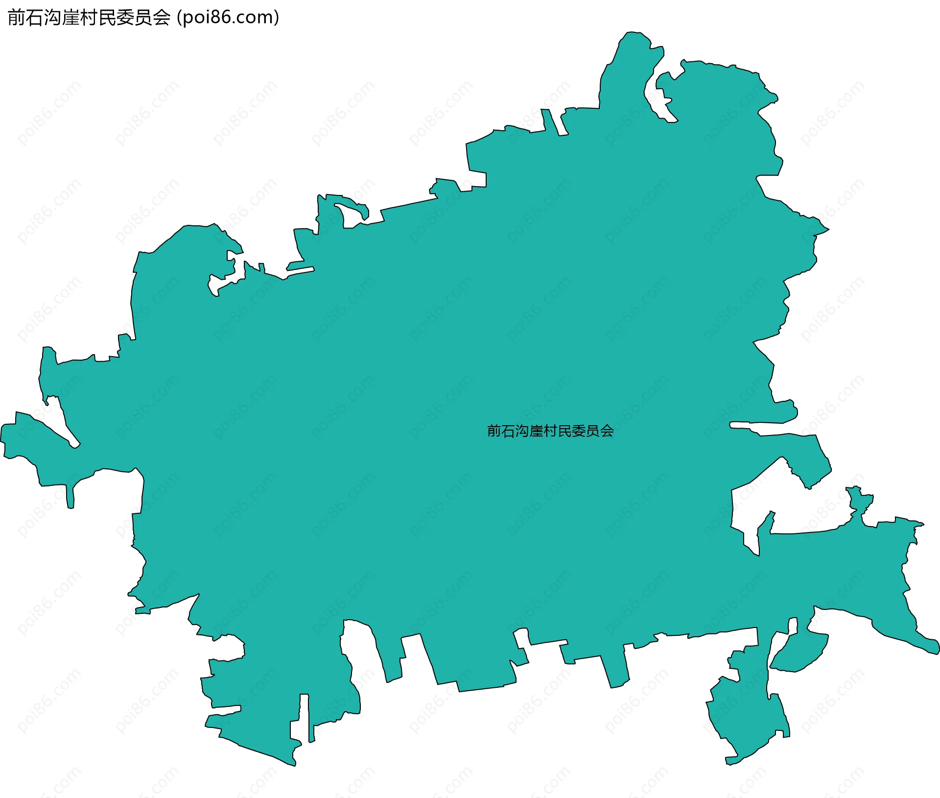 前石沟崖村民委员会边界地图