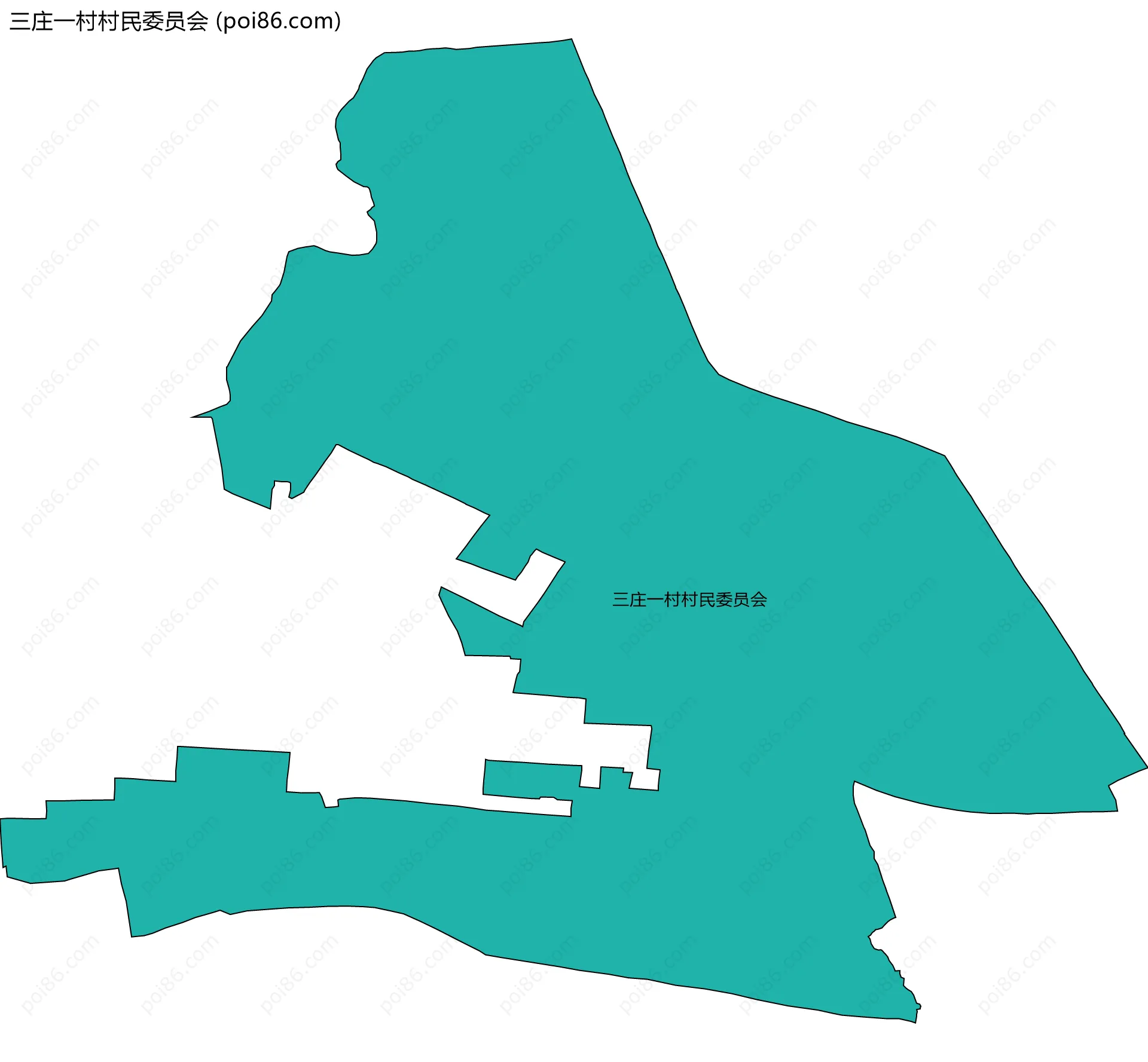 三庄一村村民委员会边界地图