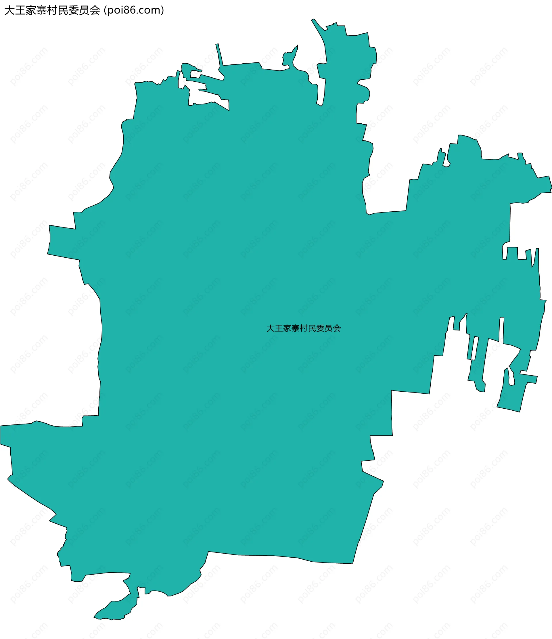 大王家寨村民委员会边界地图