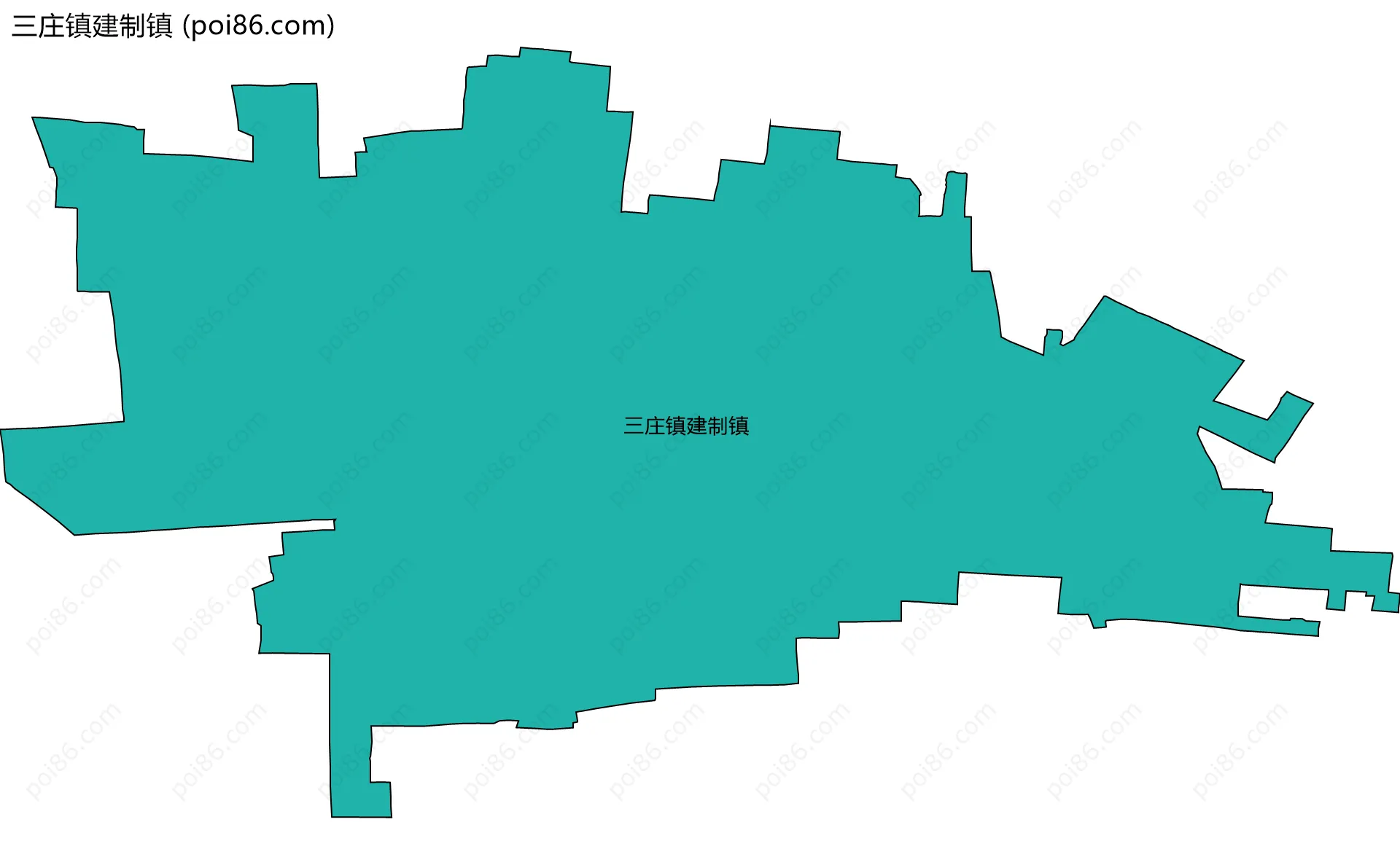 三庄镇建制镇边界地图