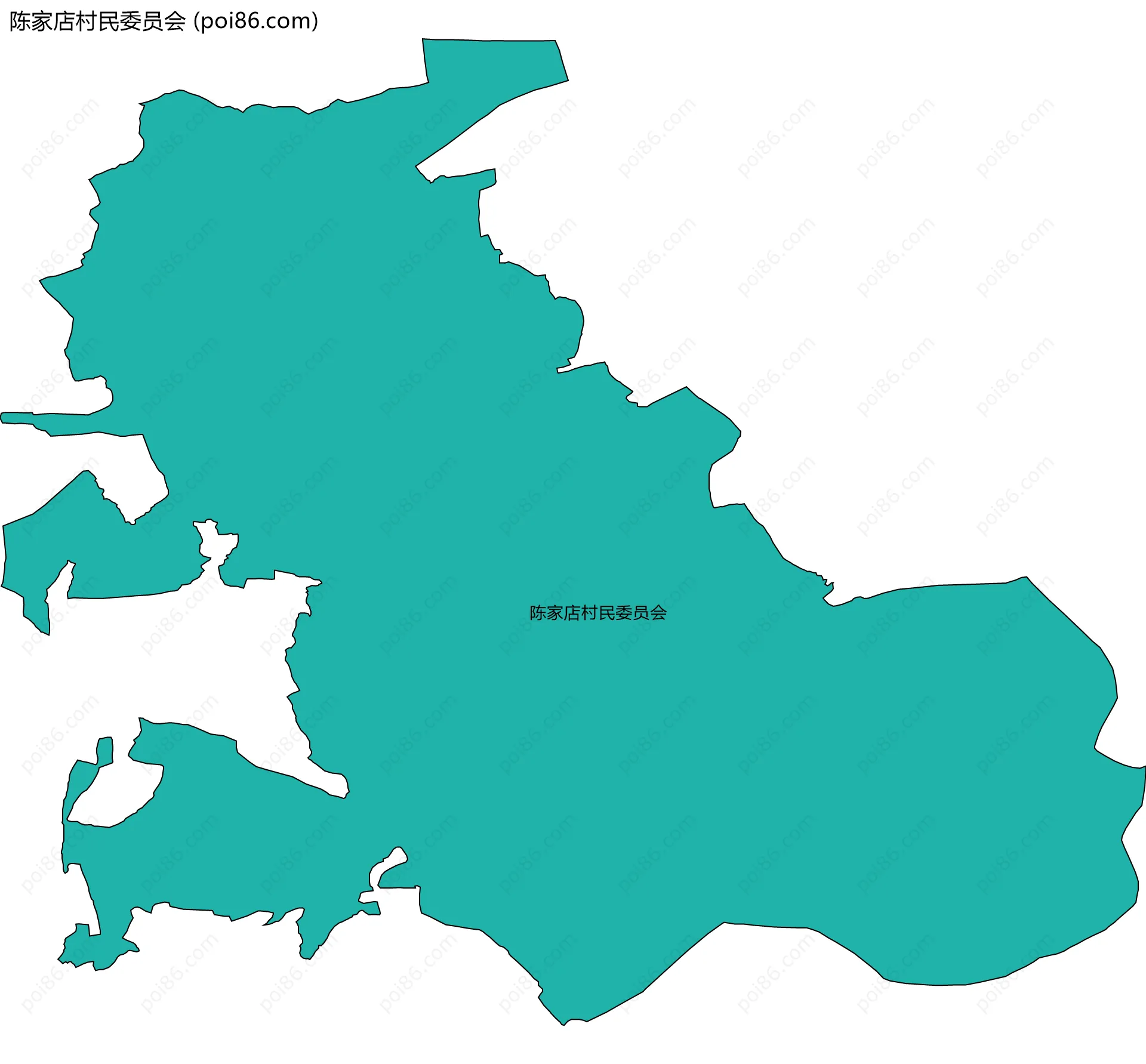 陈家店村民委员会边界地图