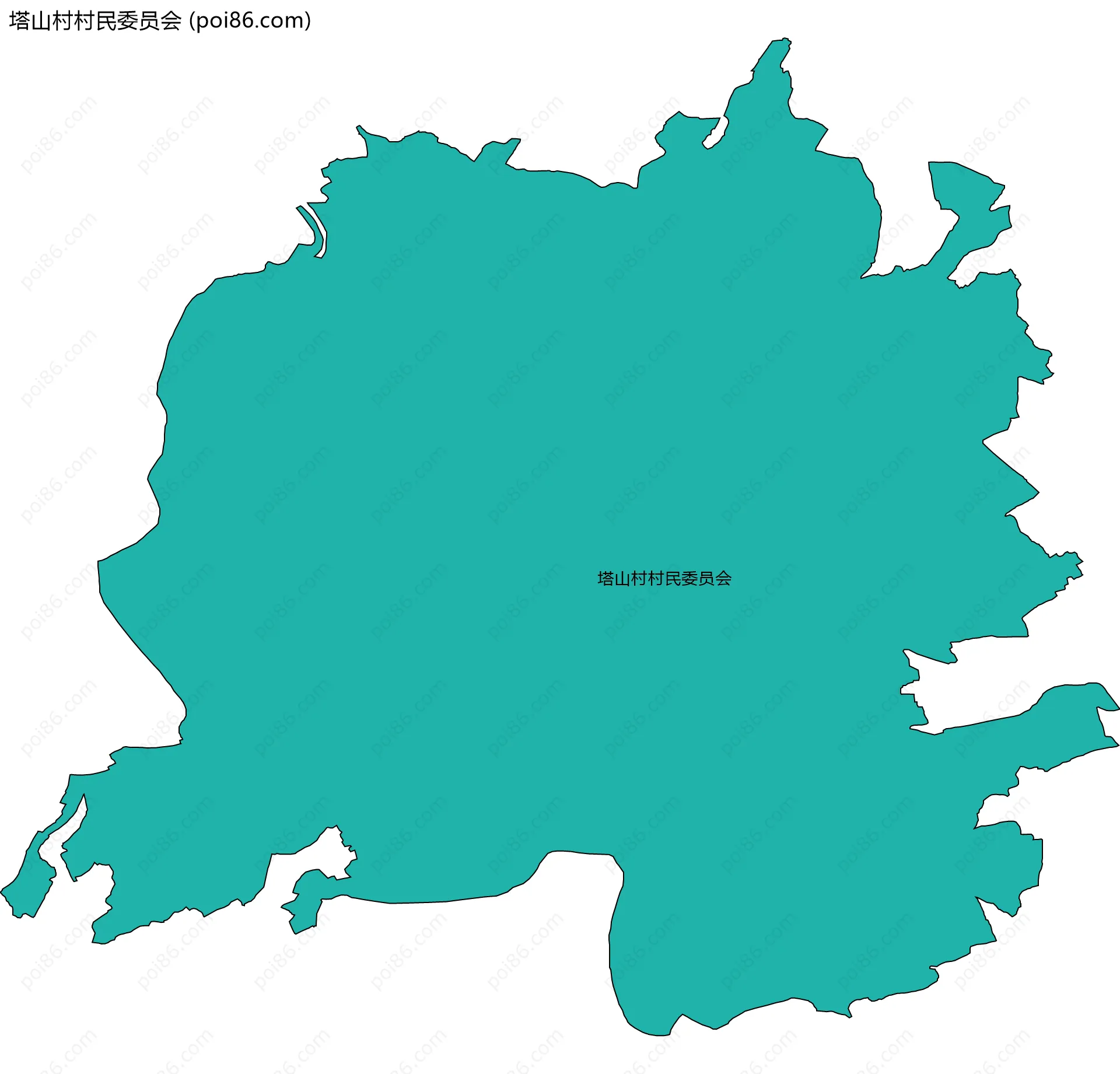 塔山村村民委员会边界地图