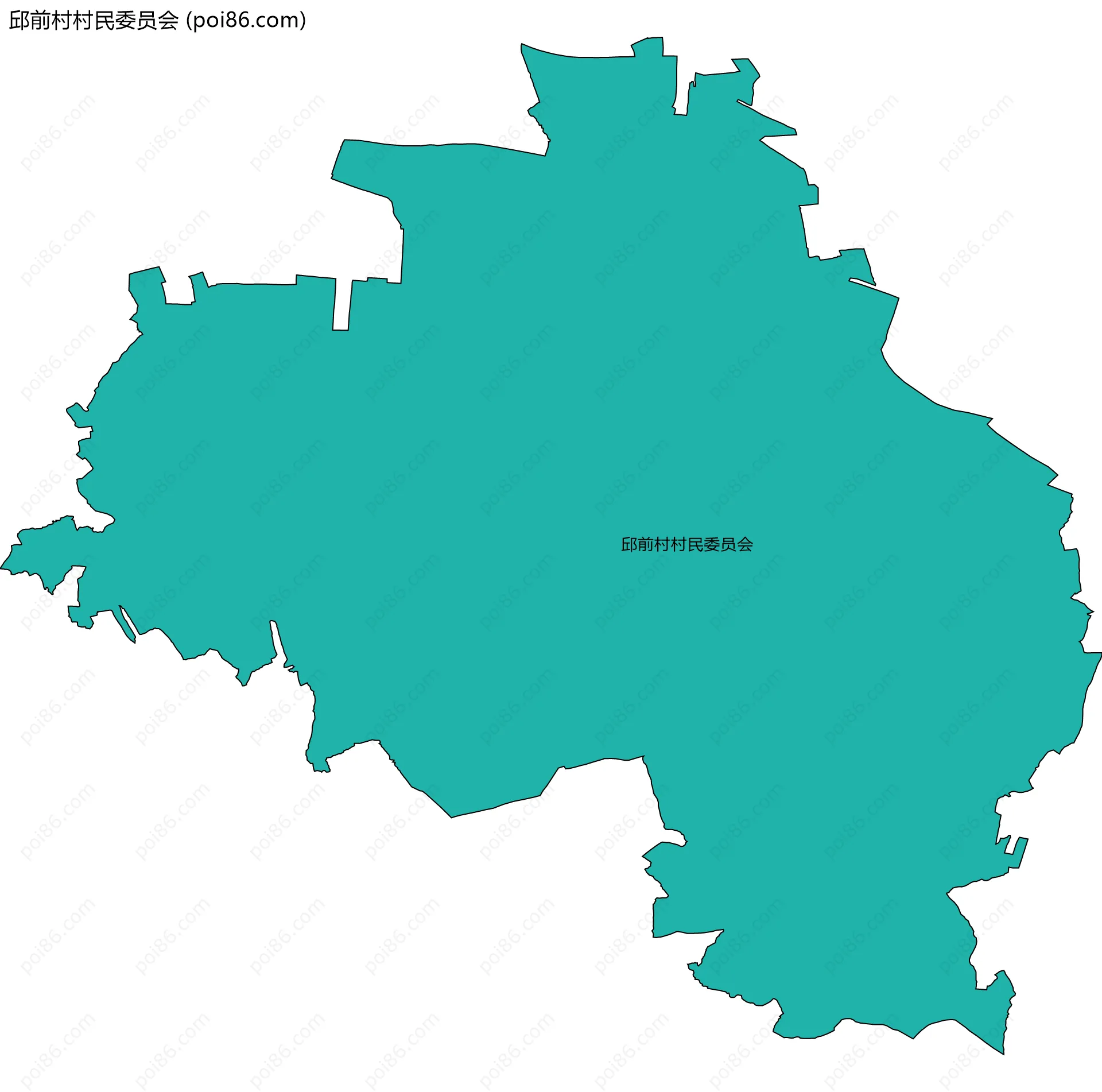 邱前村村民委员会边界地图