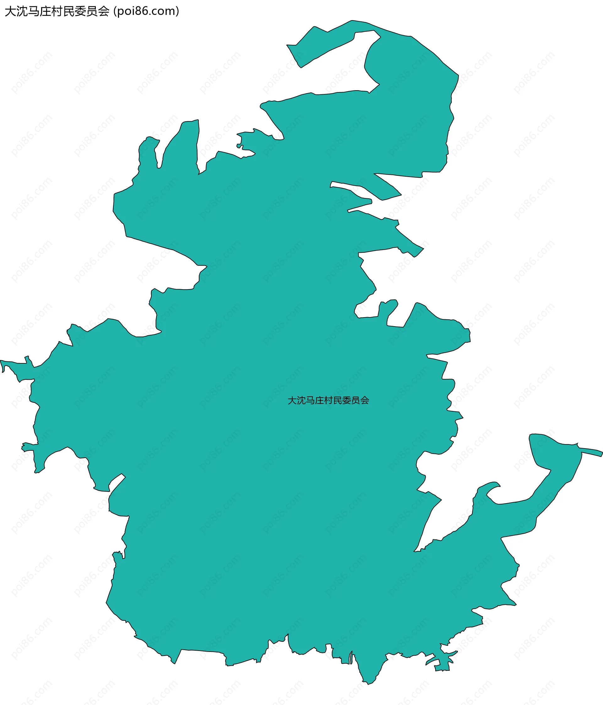 大沈马庄村民委员会边界地图