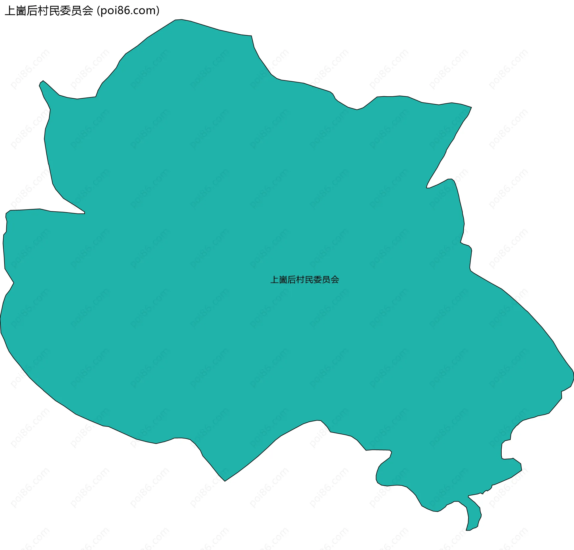 上崮后村民委员会边界地图