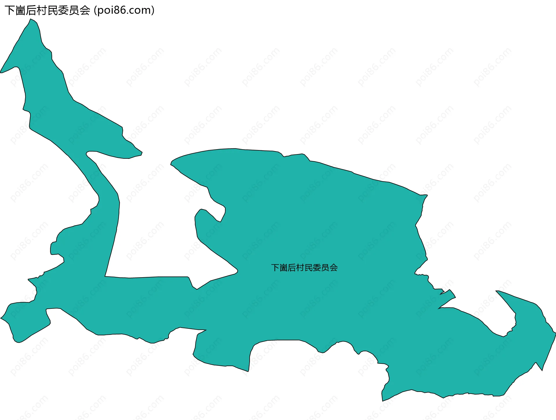 下崮后村民委员会边界地图