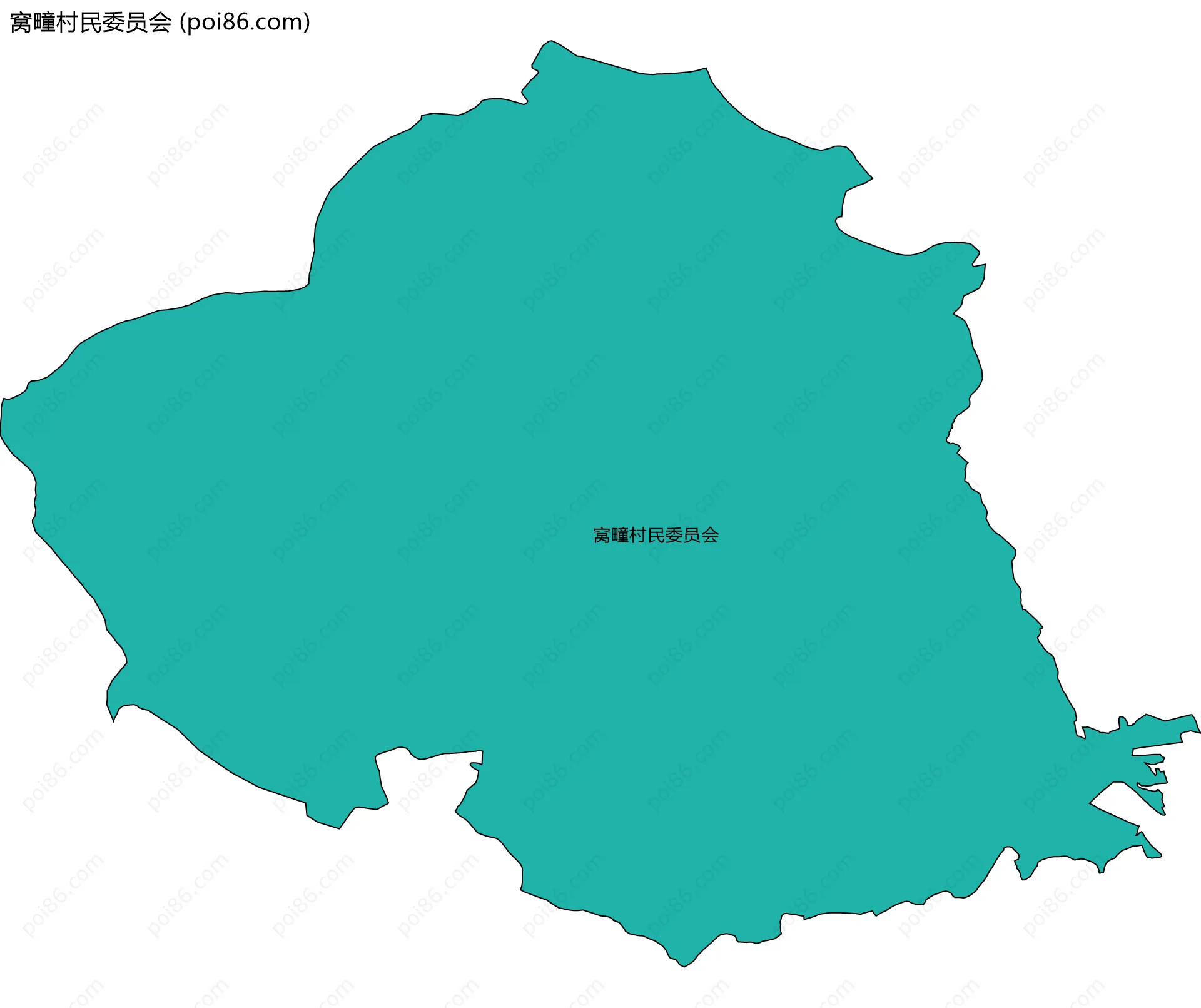 窝疃村民委员会边界地图