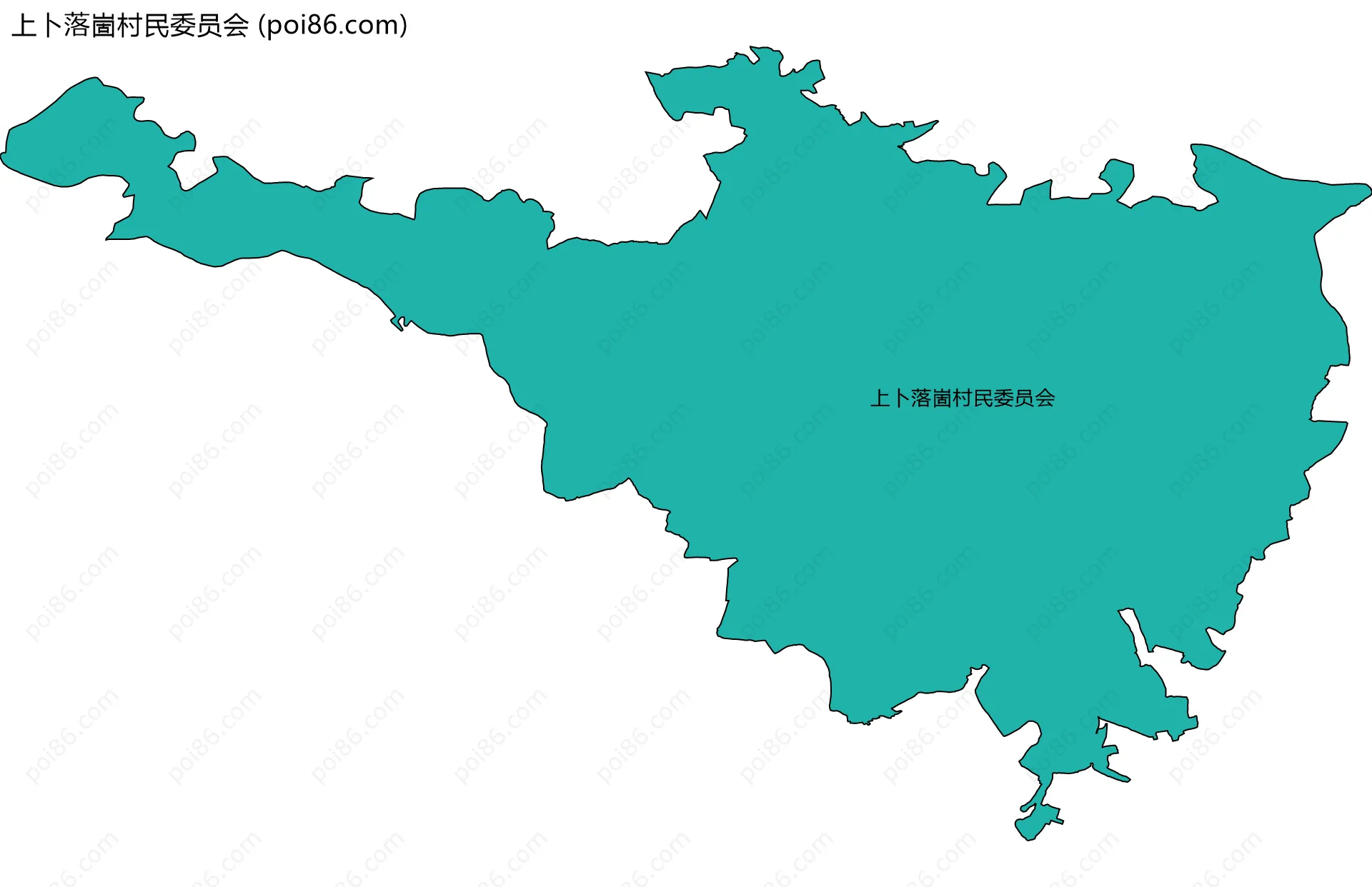 上卜落崮村民委员会边界地图