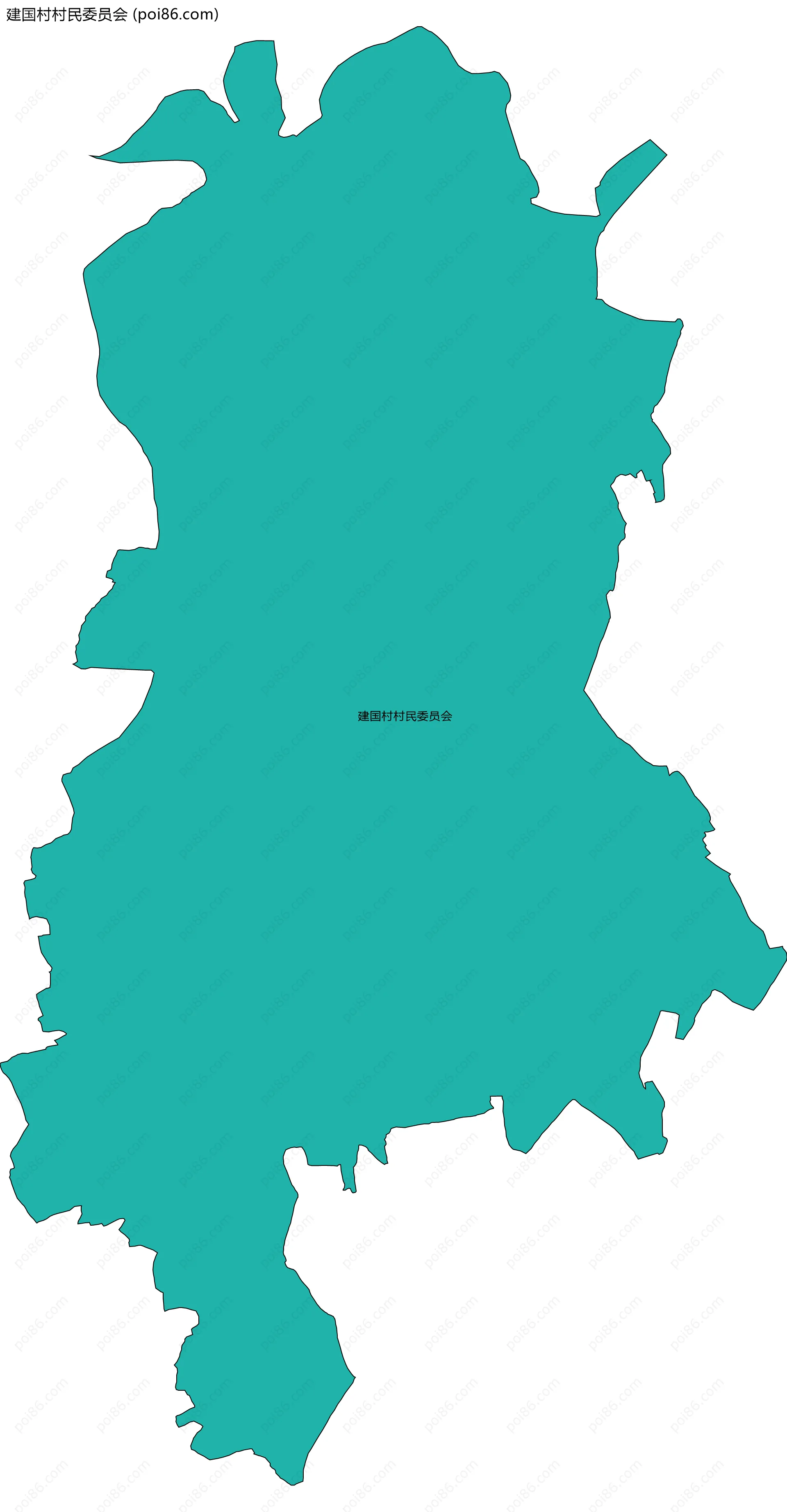 建国村村民委员会边界地图