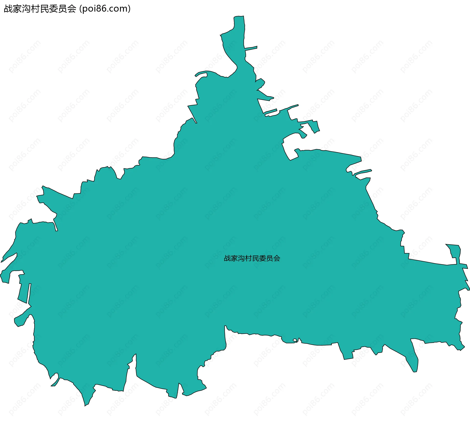 战家沟村民委员会边界地图