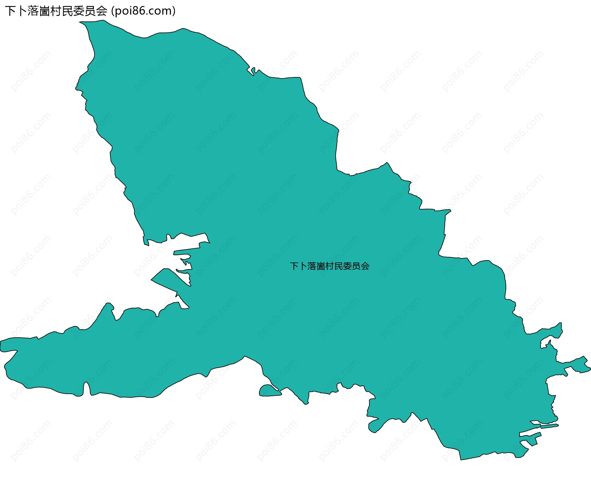 下卜落崮村民委员会边界地图