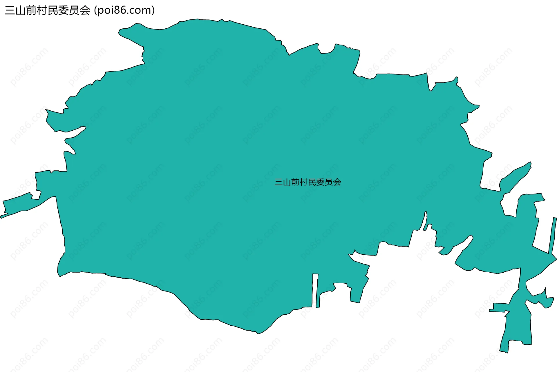三山前村民委员会边界地图