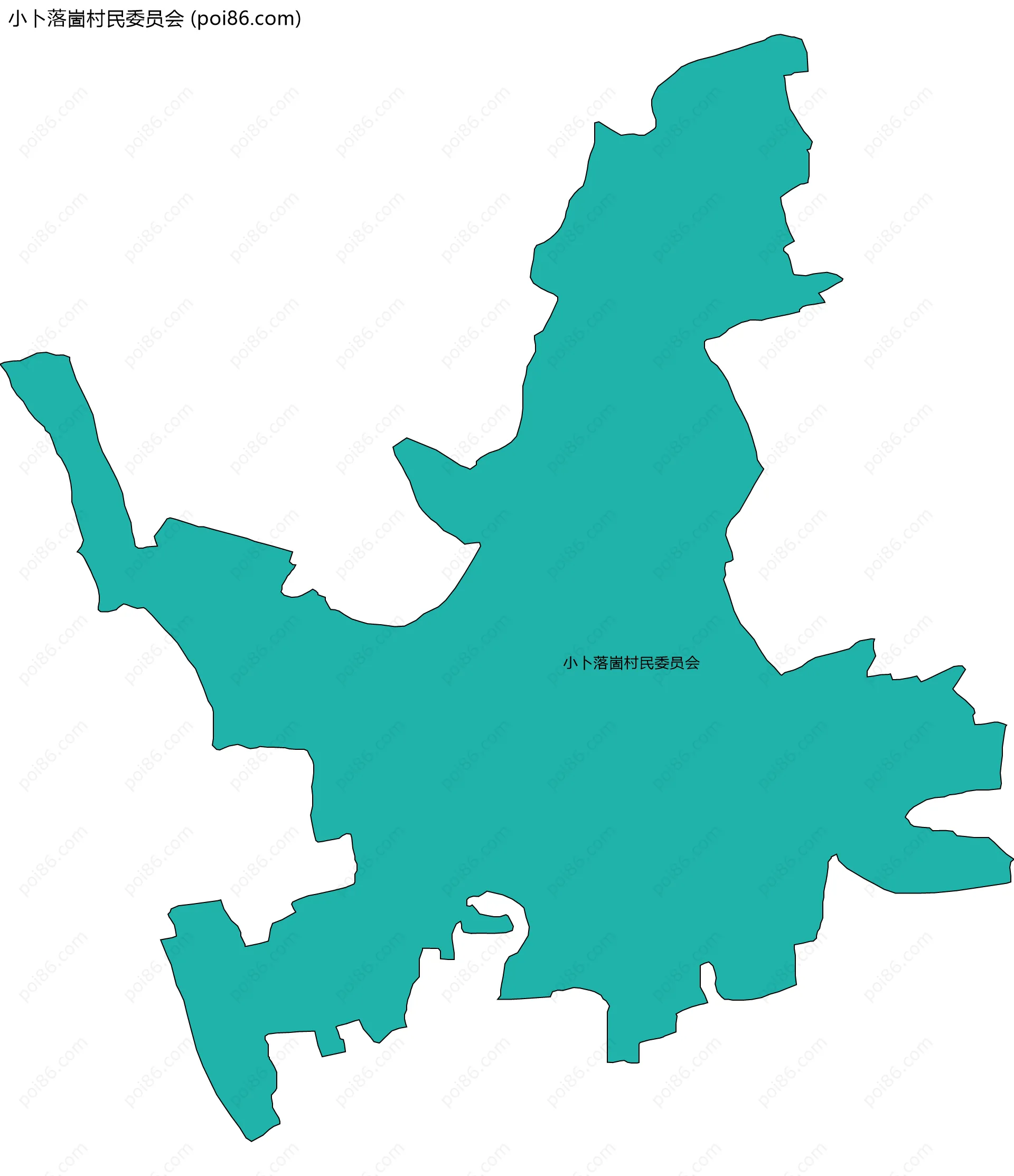 小卜落崮村民委员会边界地图
