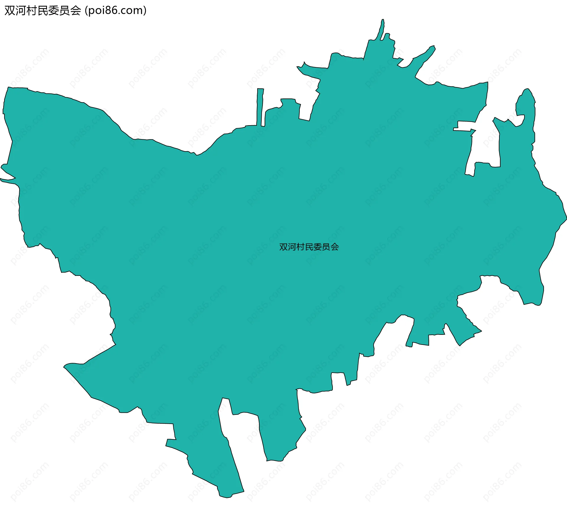 双河村民委员会边界地图