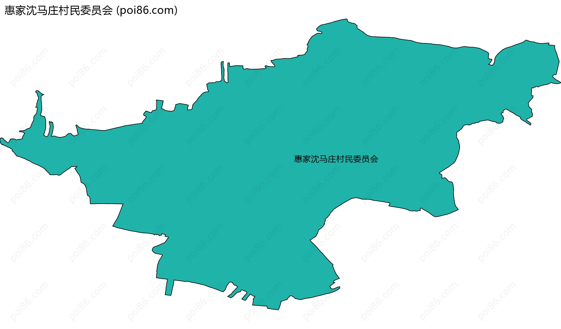 惠家沈马庄村民委员会边界地图