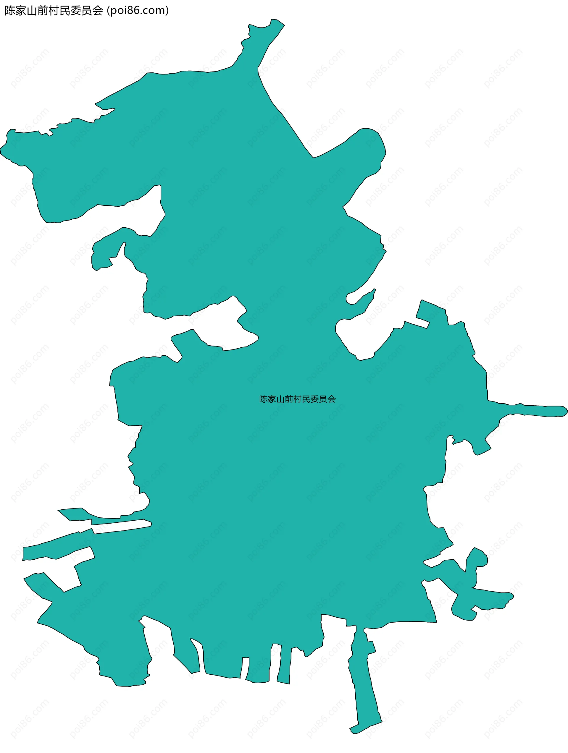 陈家山前村民委员会边界地图