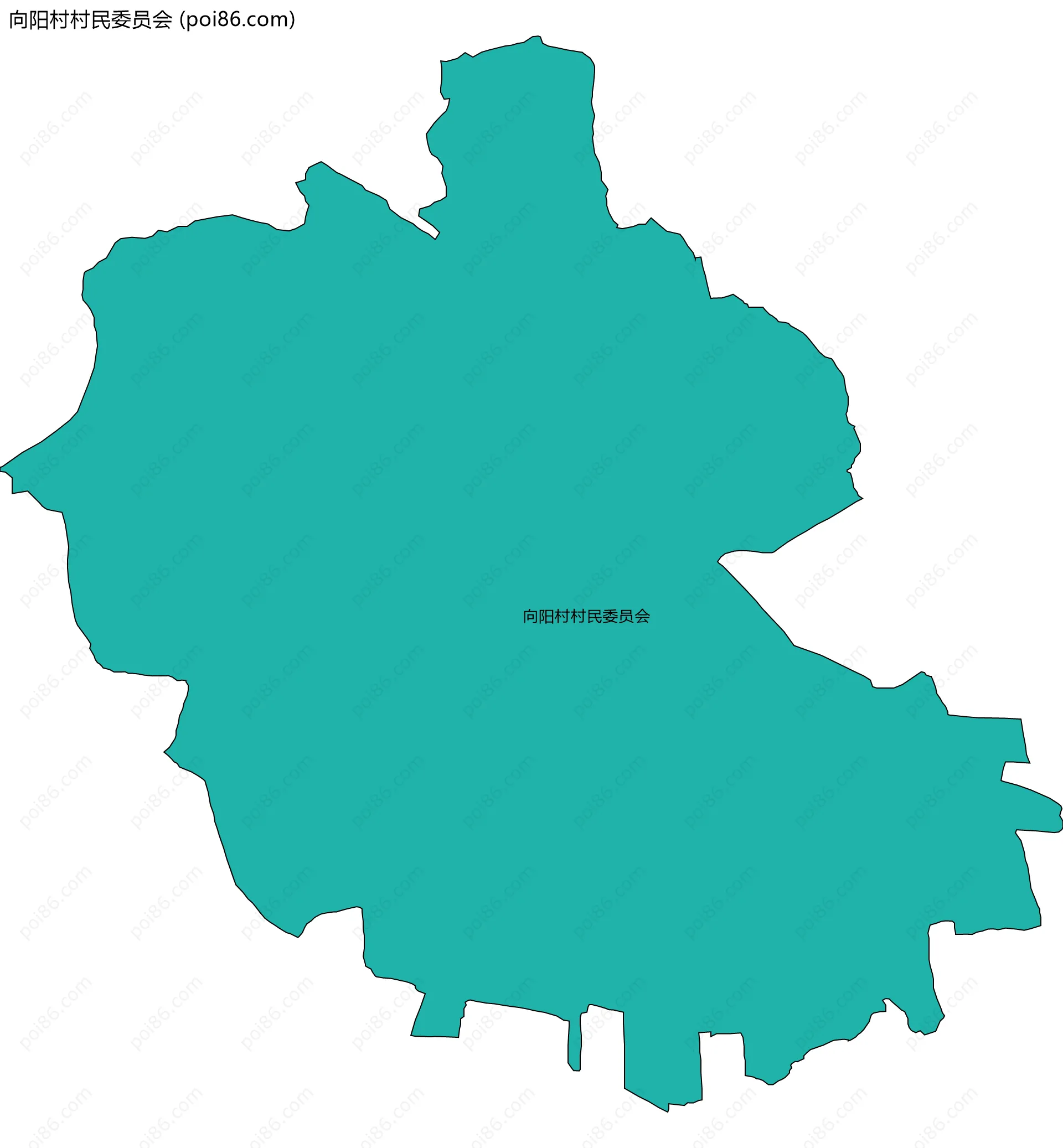 向阳村村民委员会边界地图