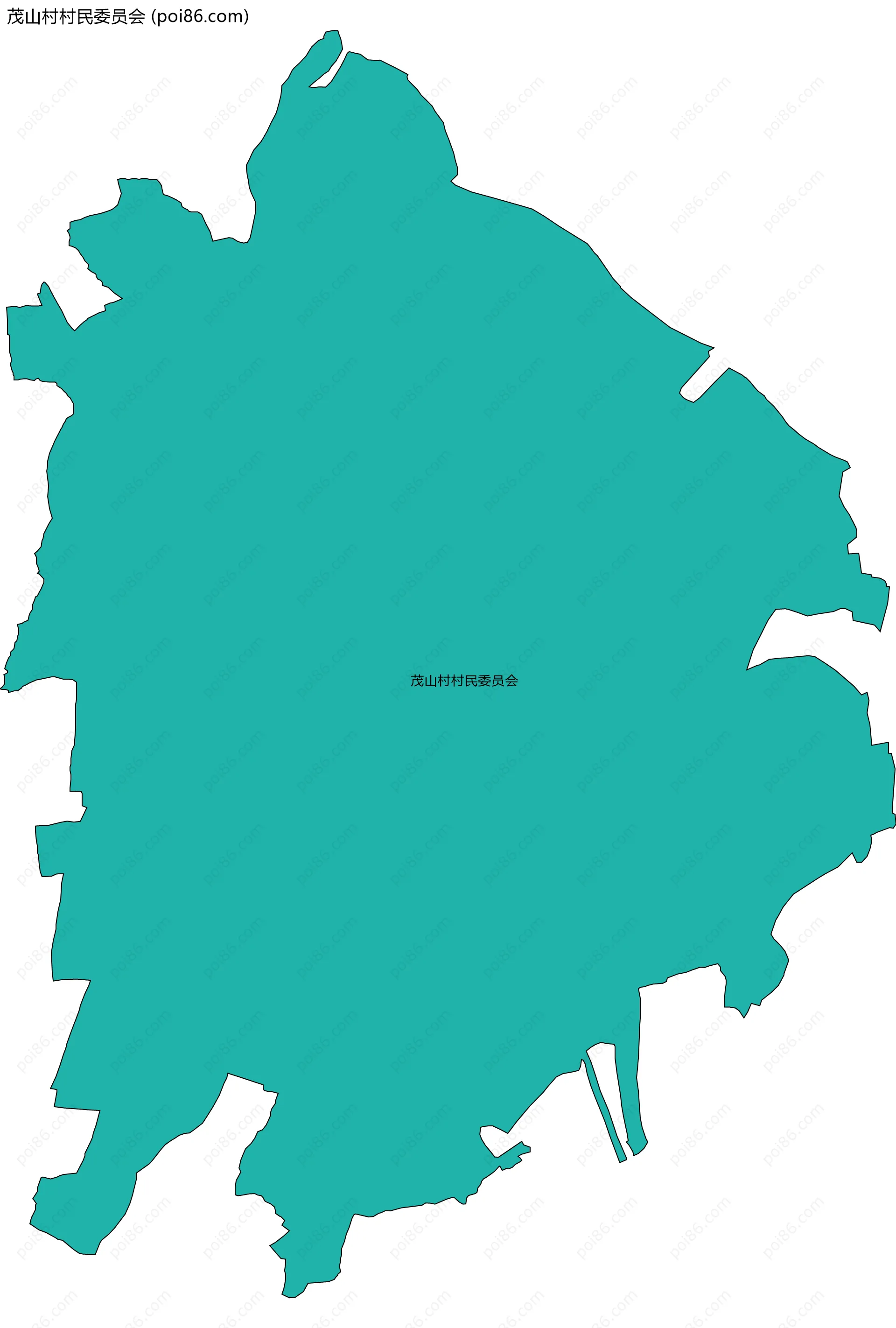 茂山村村民委员会边界地图