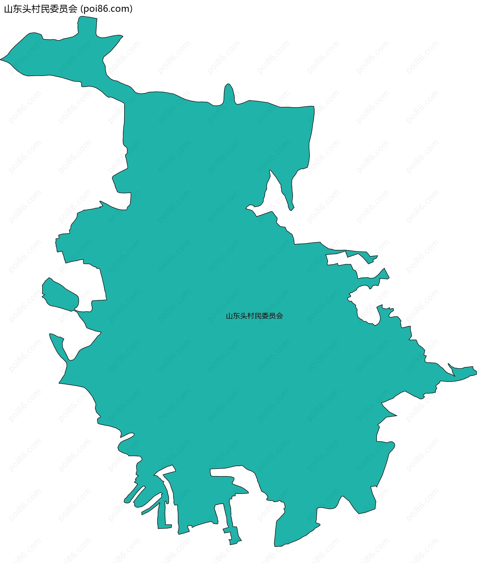 山东头村民委员会边界地图