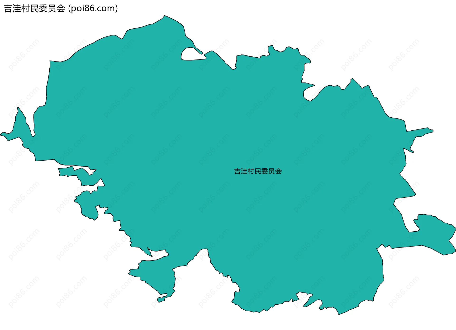 吉洼村民委员会边界地图