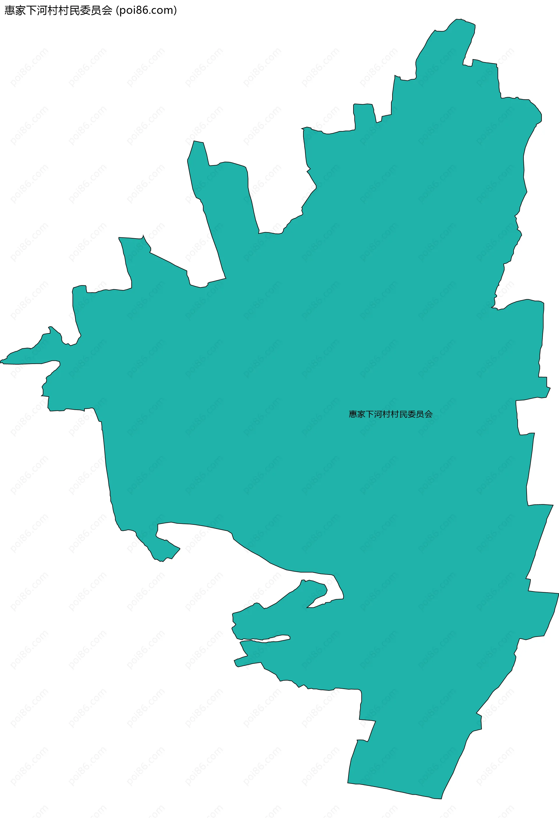 惠家下河村村民委员会边界地图