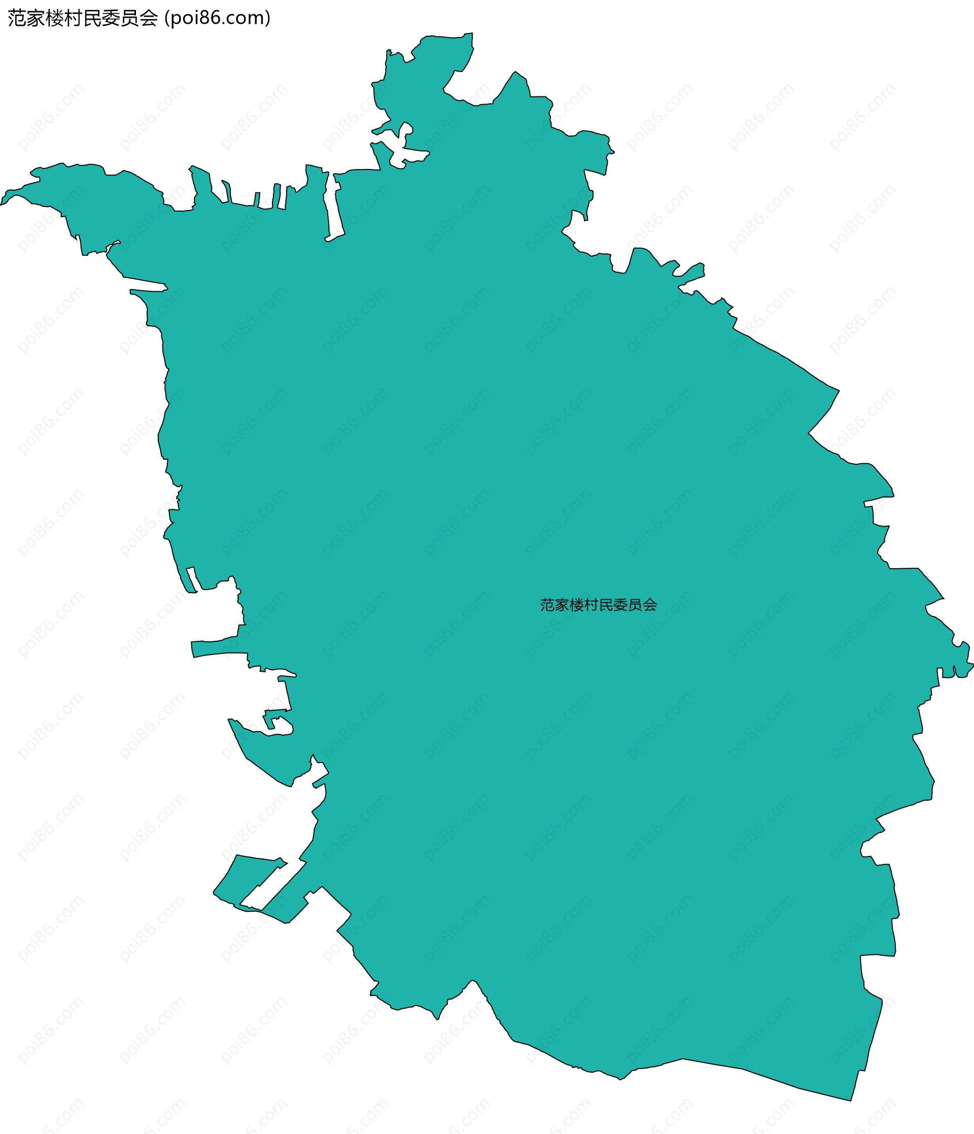 范家楼村民委员会边界地图