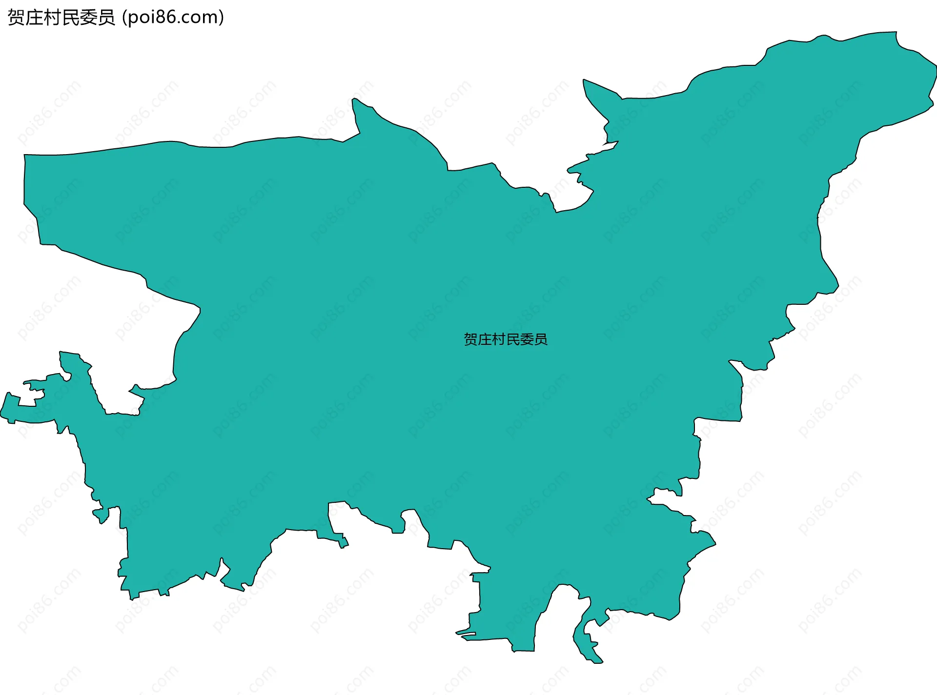 贺庄村民委员边界地图