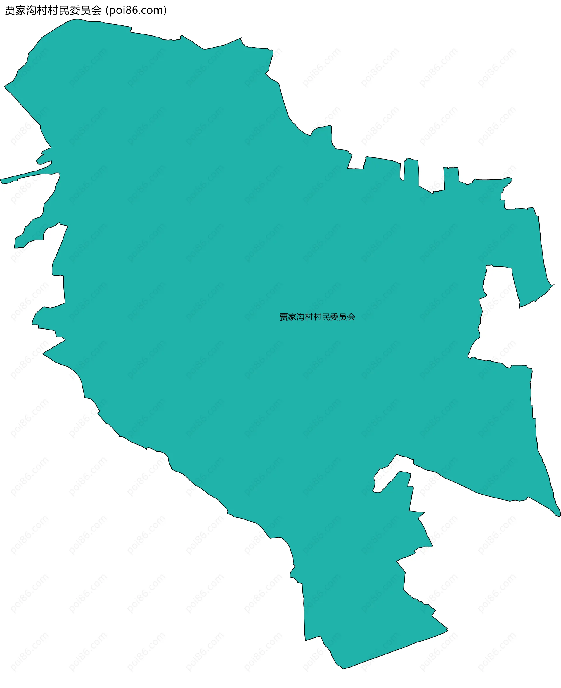 贾家沟村村民委员会边界地图