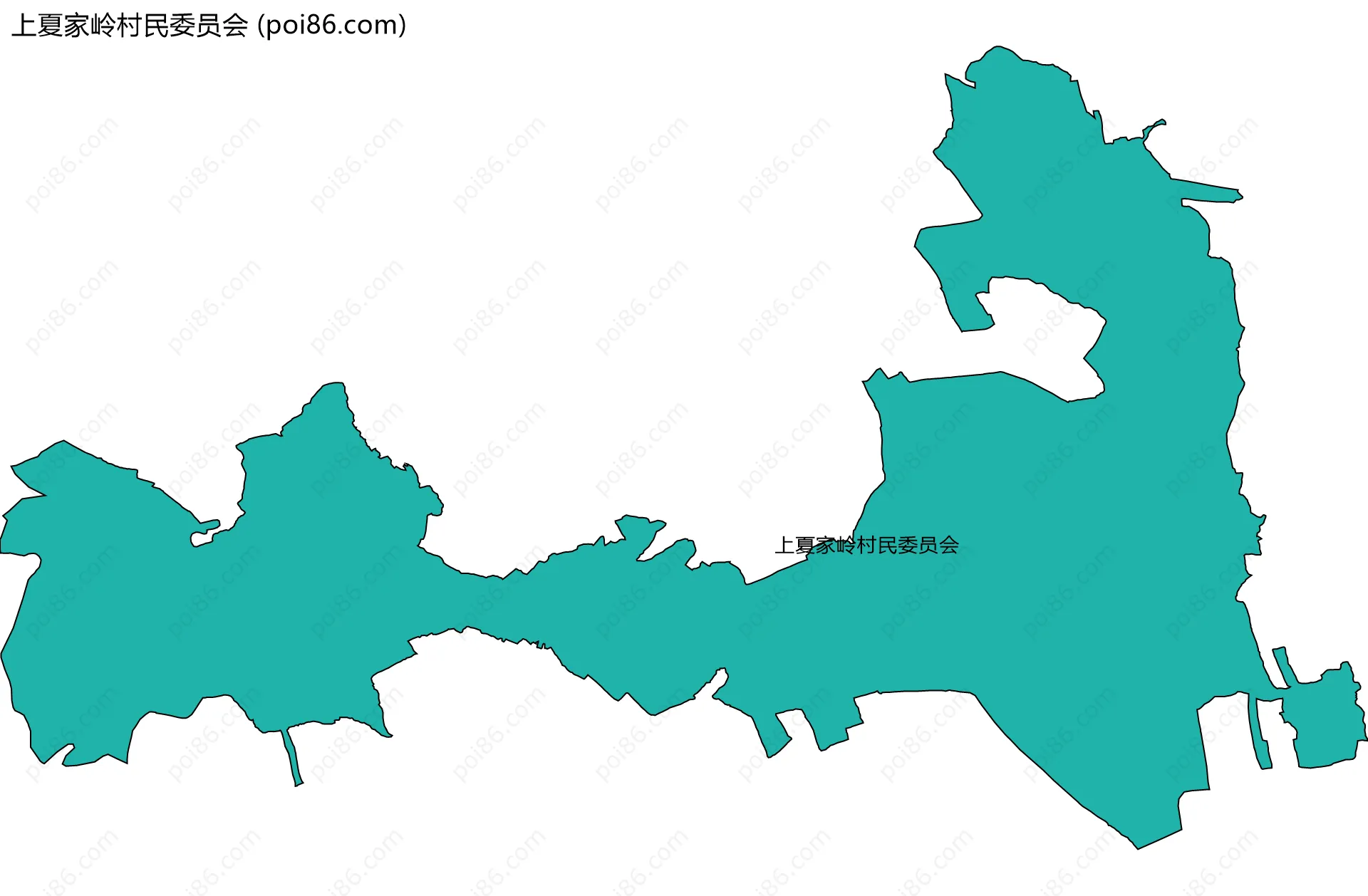 上夏家岭村民委员会边界地图