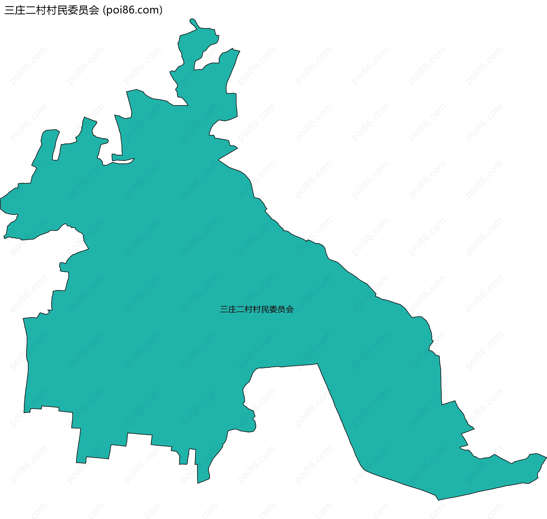 三庄二村村民委员会边界地图