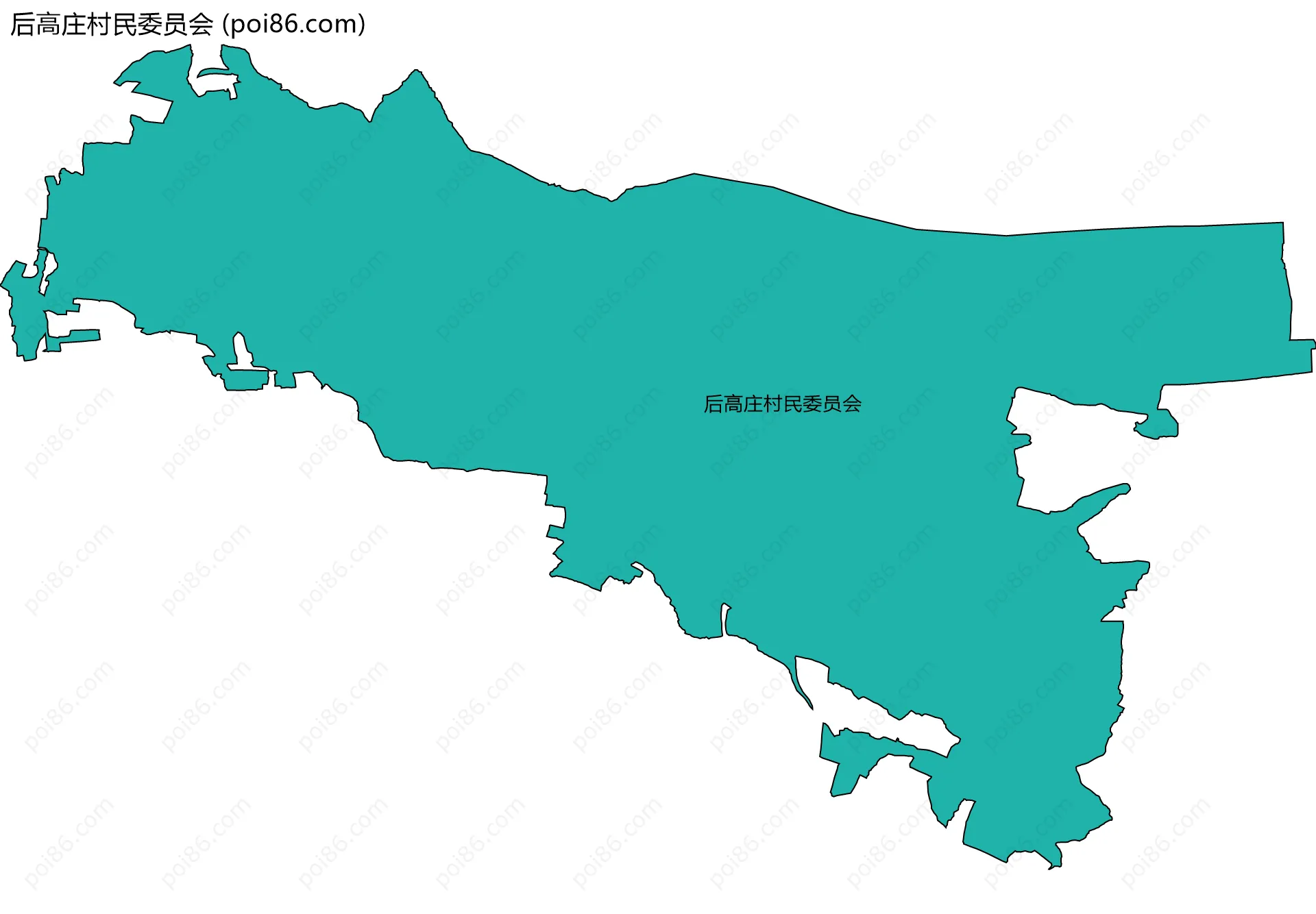 后高庄村民委员会边界地图